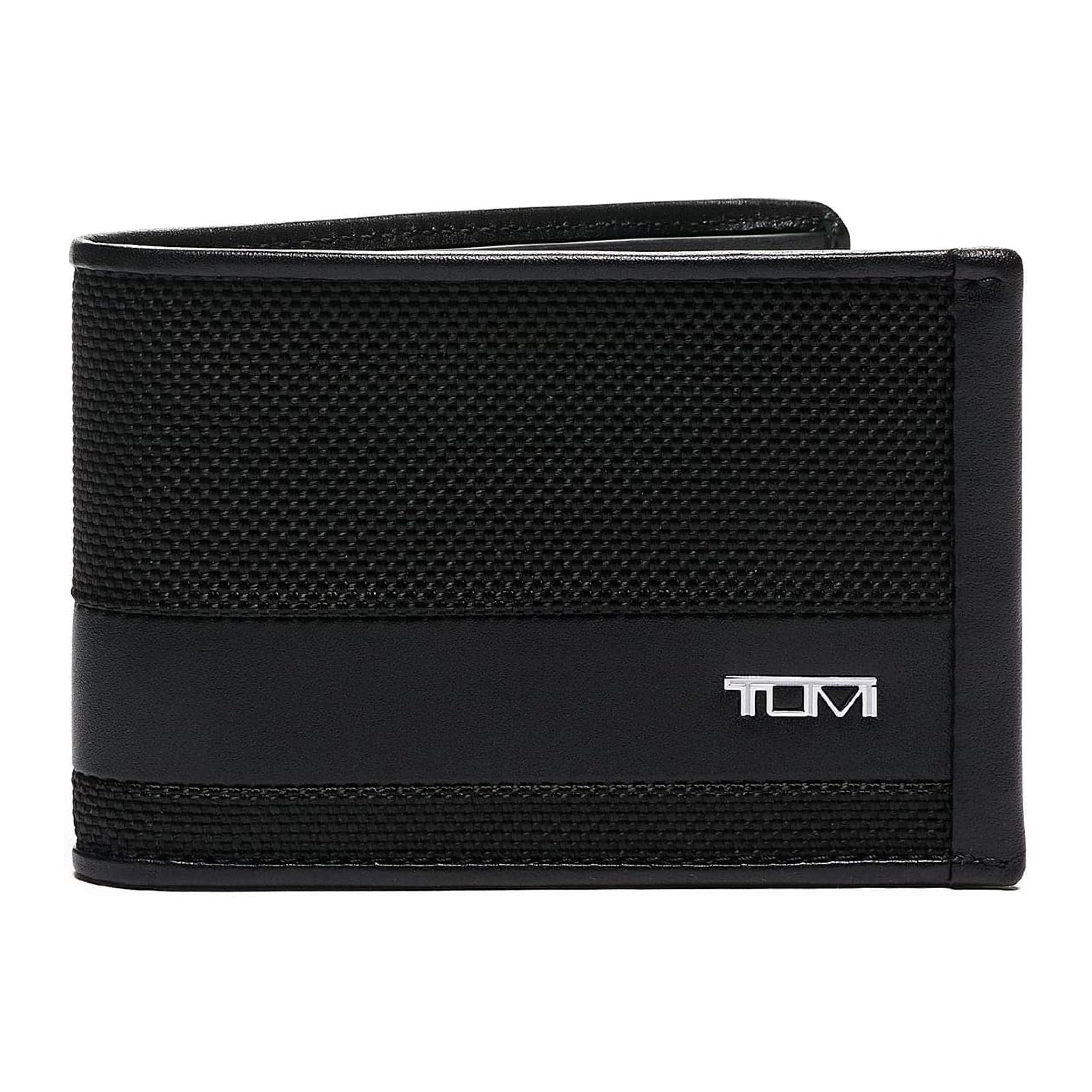 tumi-alpha-slim-single-billfold-wallet-ballistic-nylon-slim-bifold-with-hidden-c image 1