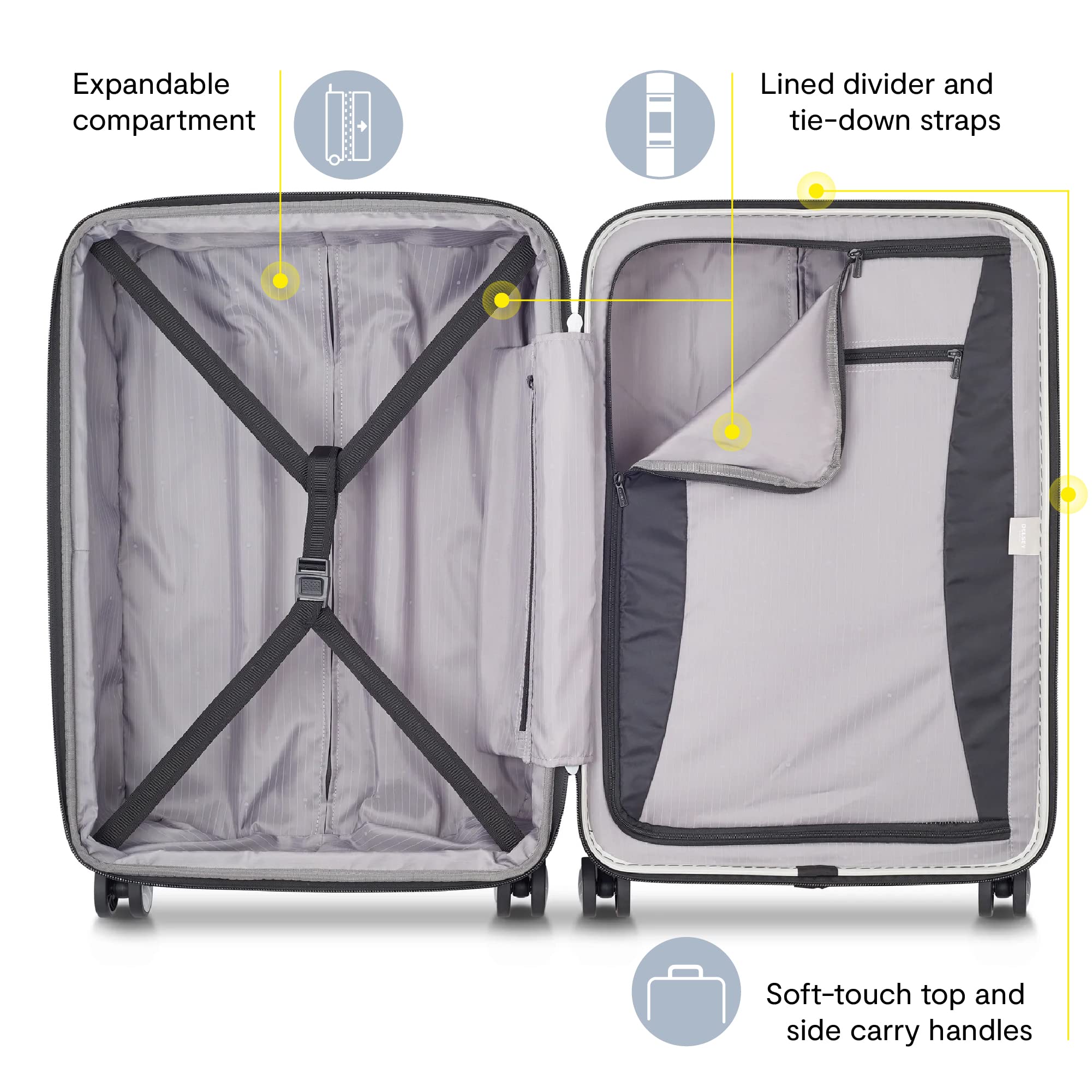 delsey-paris-helium-aero-25-inch-checked-hardside-expandable-spinner-luggage-sil image 3