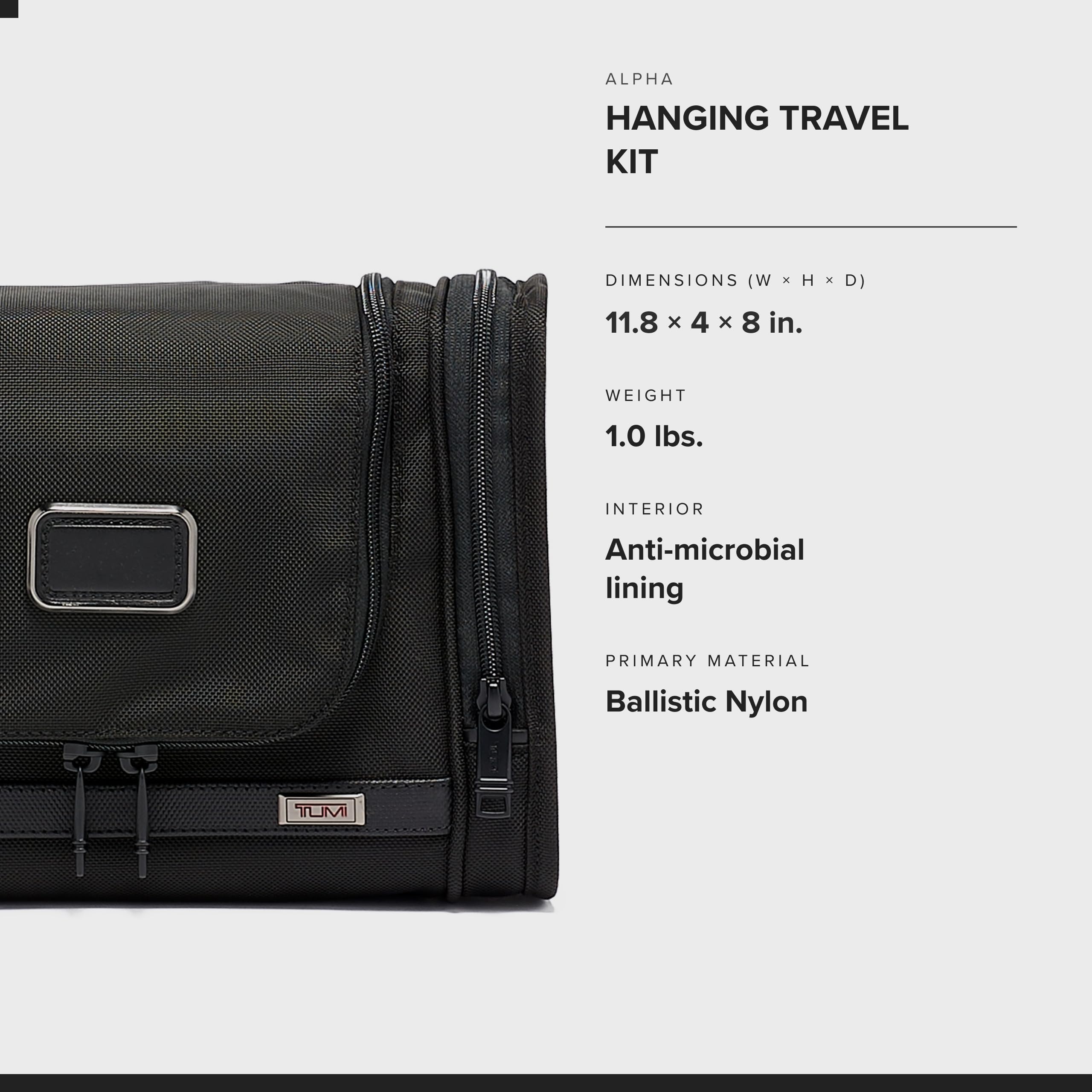 tumi-alpha-hanging-travel-kit-toiletry-and-cosmetics-organizer-bag-with-hook-and image 7
