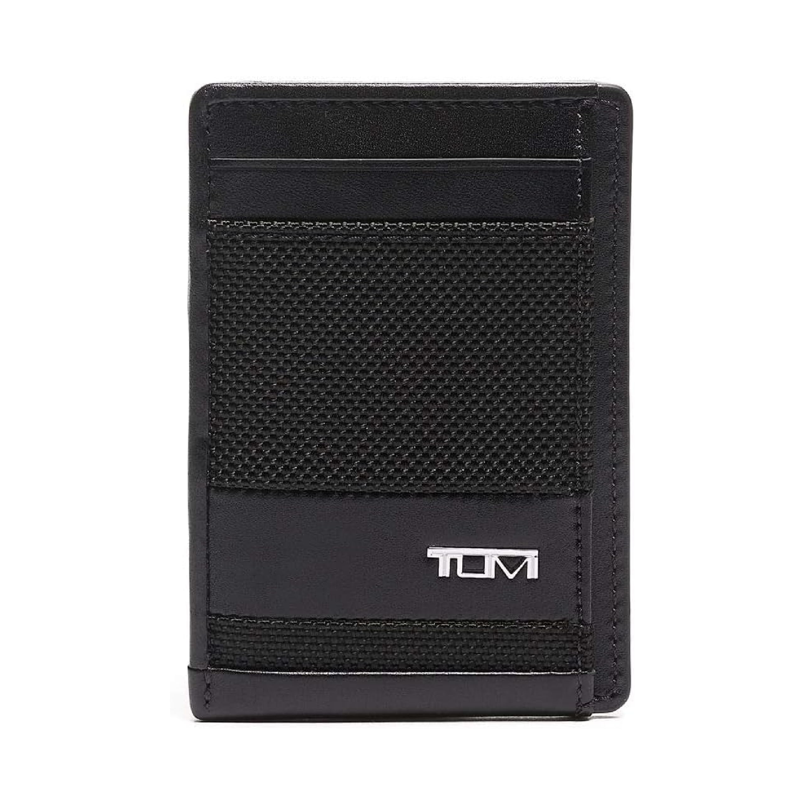 tumi-alpha-money-clip-card-case-slim-leather-wallet-with-integrated-money-clip image 1