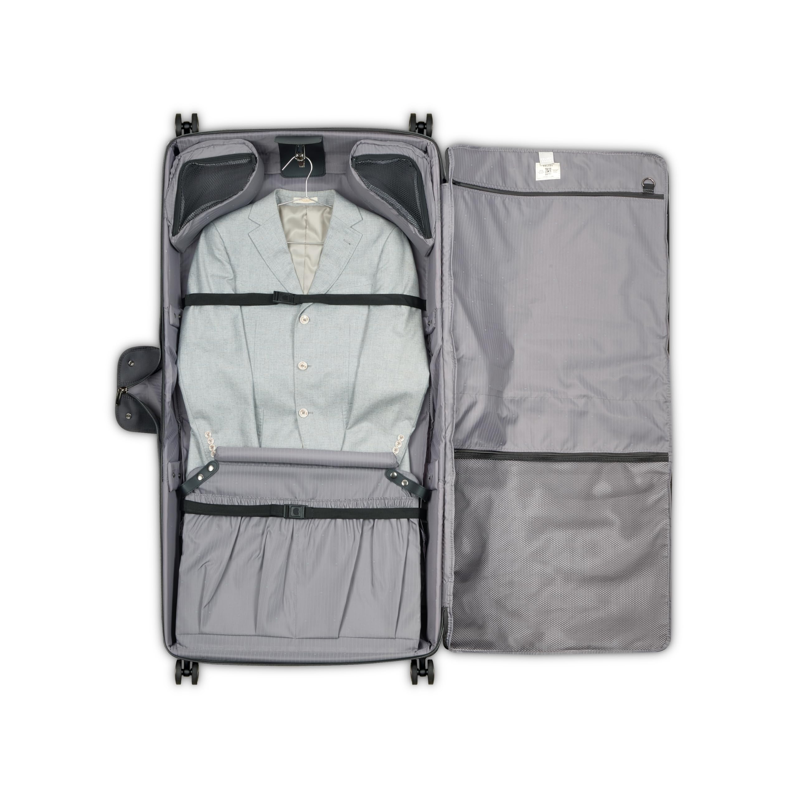 delsey-paris-helium-dlx-rolling-garment-bag-with-spinner-wheels-checked-size-sec image 7