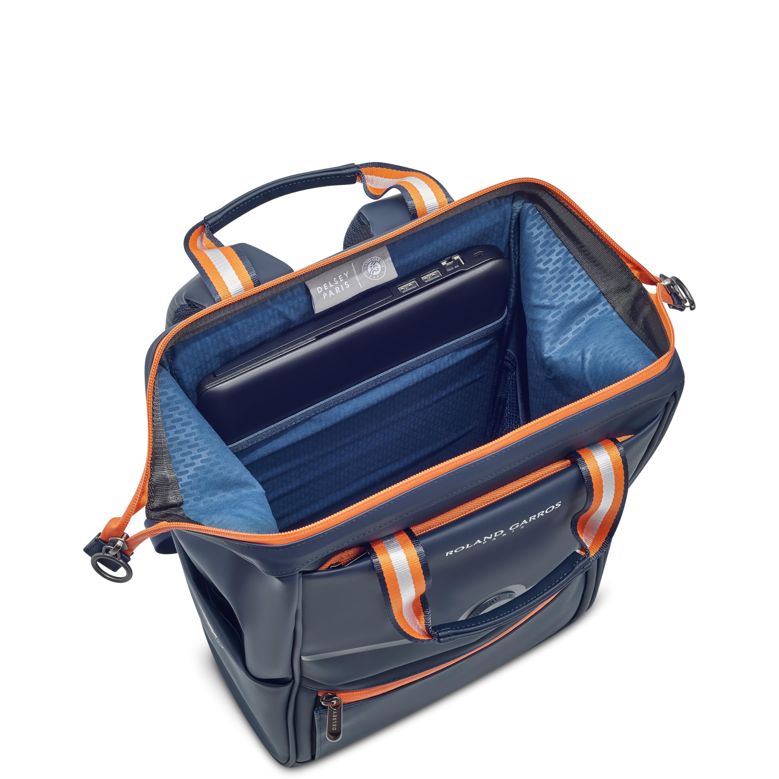 delsey-paris-roland-garros-laptop-tote-backpack-water-resistant-recycled-convert image 8