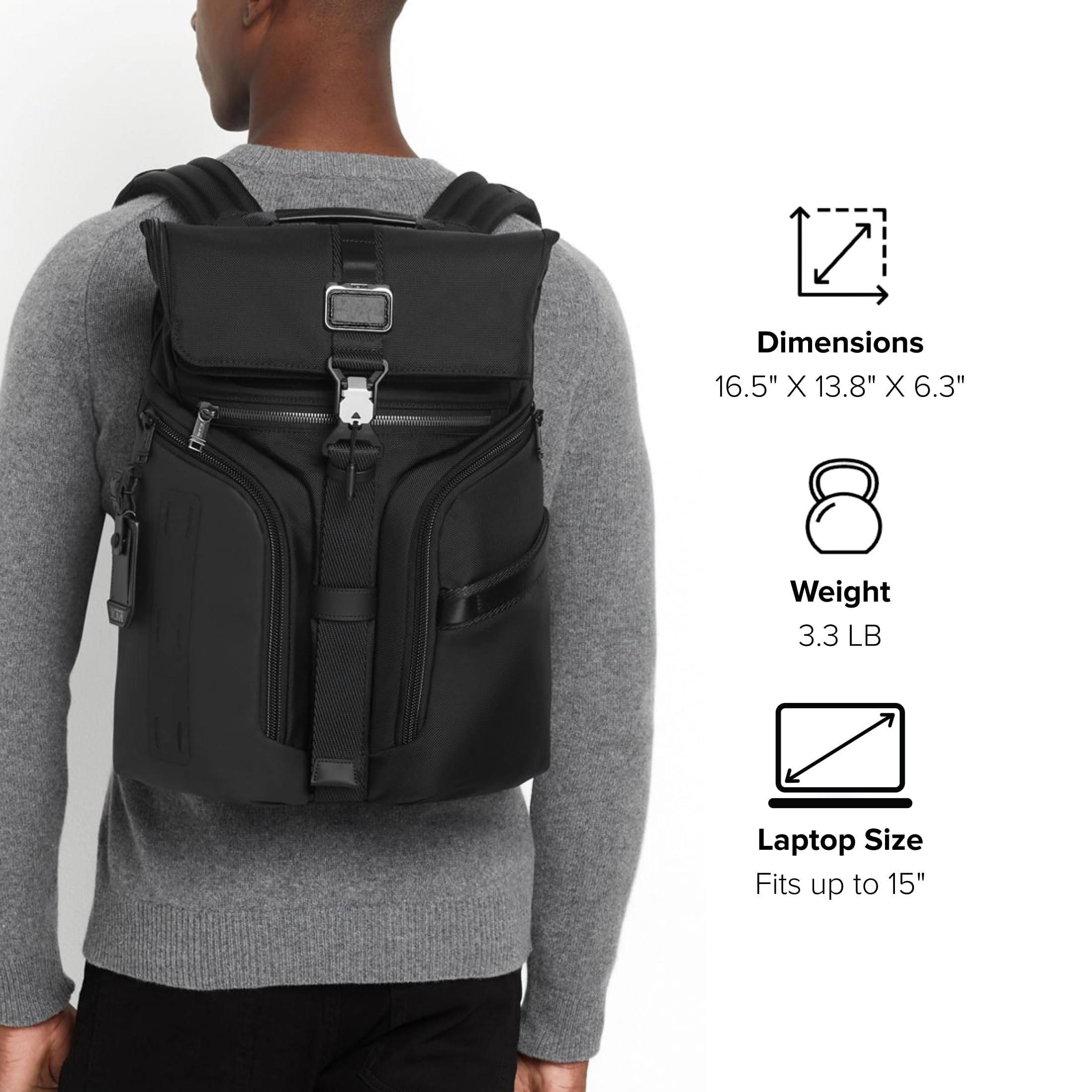 tumi-alpha-bravo-logistics-backpack-ballistic-nylon-15-laptop-commuter-travel-ba image 7