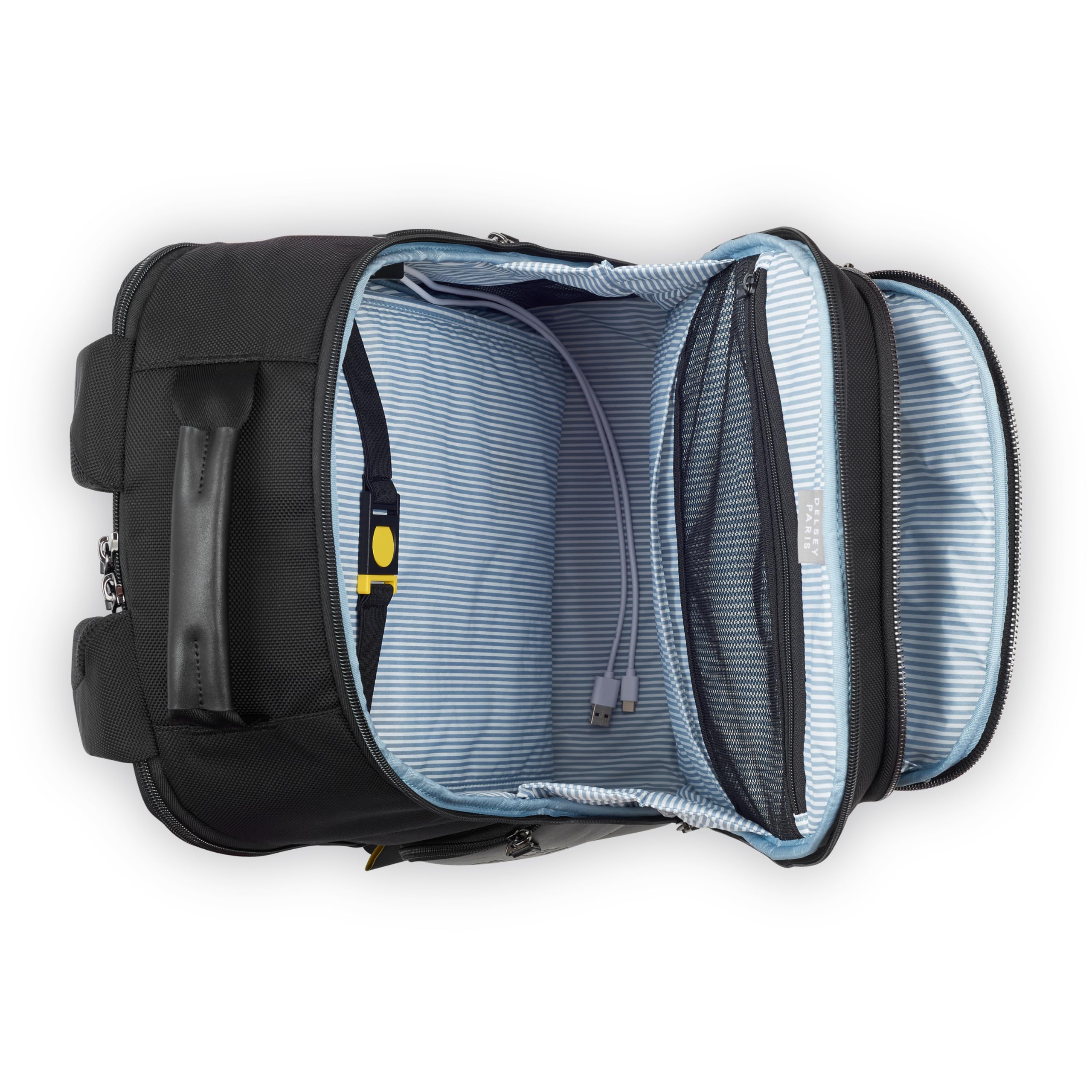 delsey-wagram-15-6-inch-laptop-travel-backpack-ballistic-nylon-with-leather-acce image 5