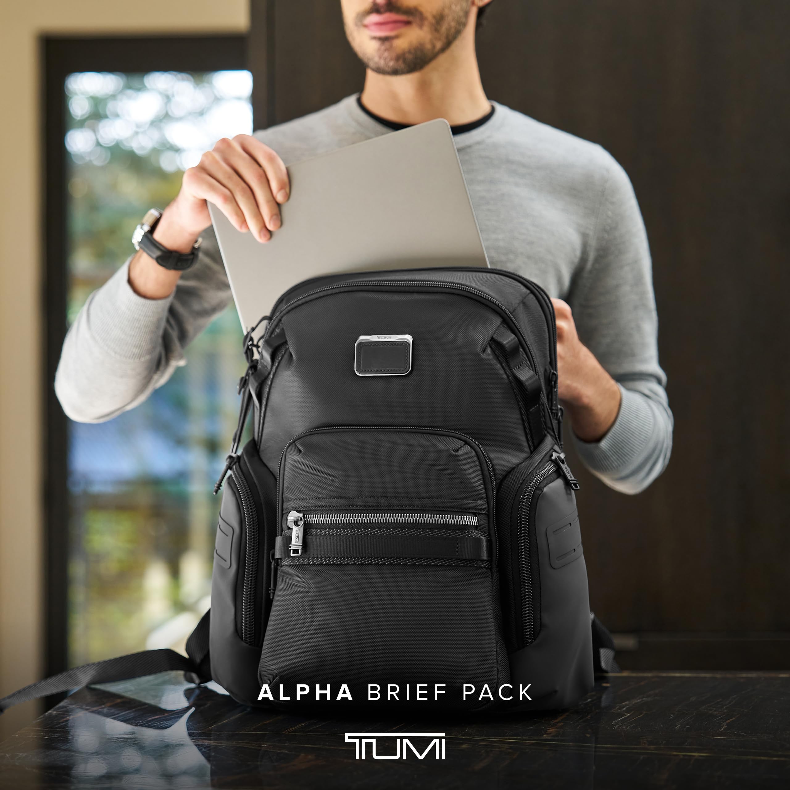 tumi-alpha-brief-pack-laptop-backpack-ballistic-nylon-15-work-and-travel-carry-o image 2