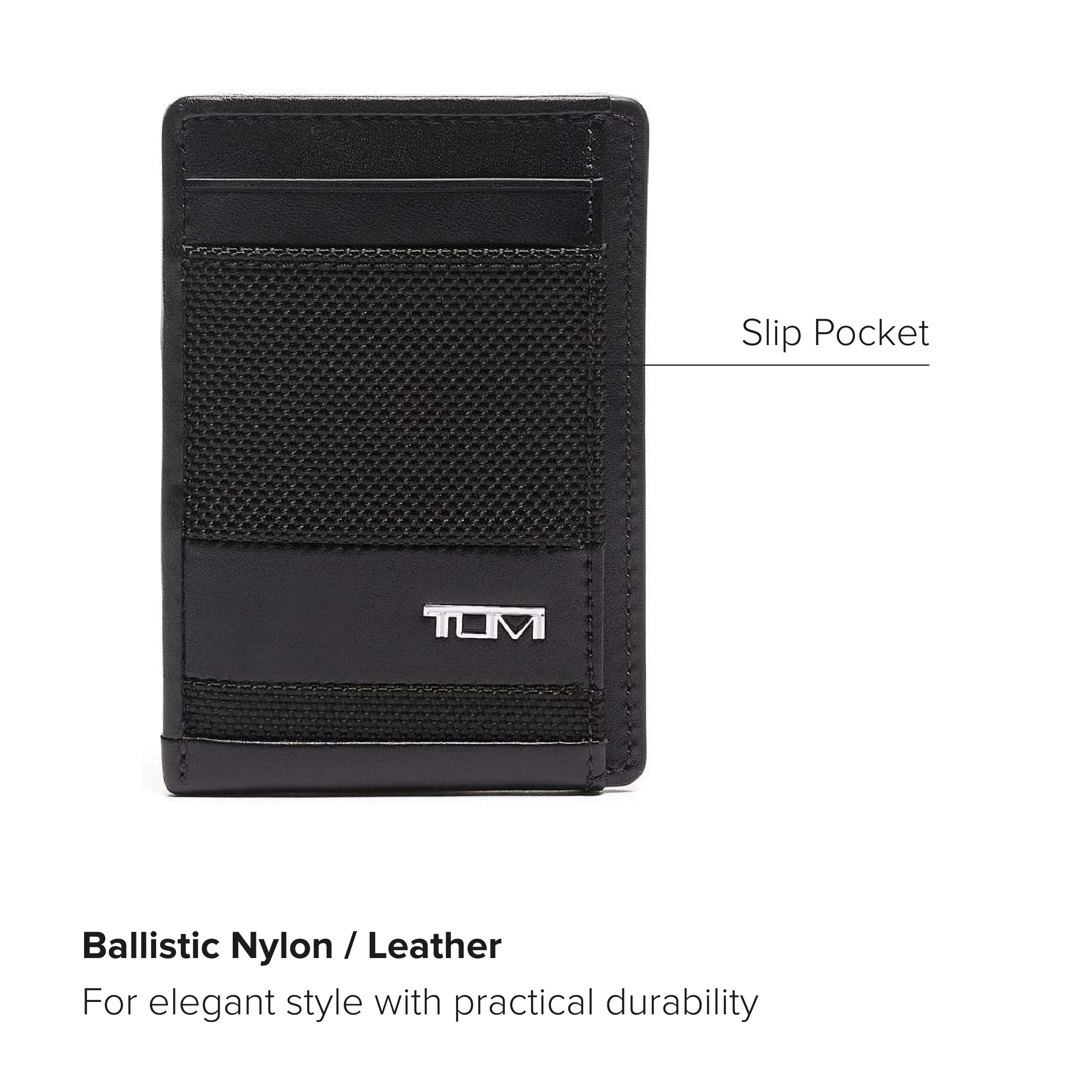 tumi-alpha-money-clip-card-case-slim-leather-wallet-with-integrated-money-clip image 3