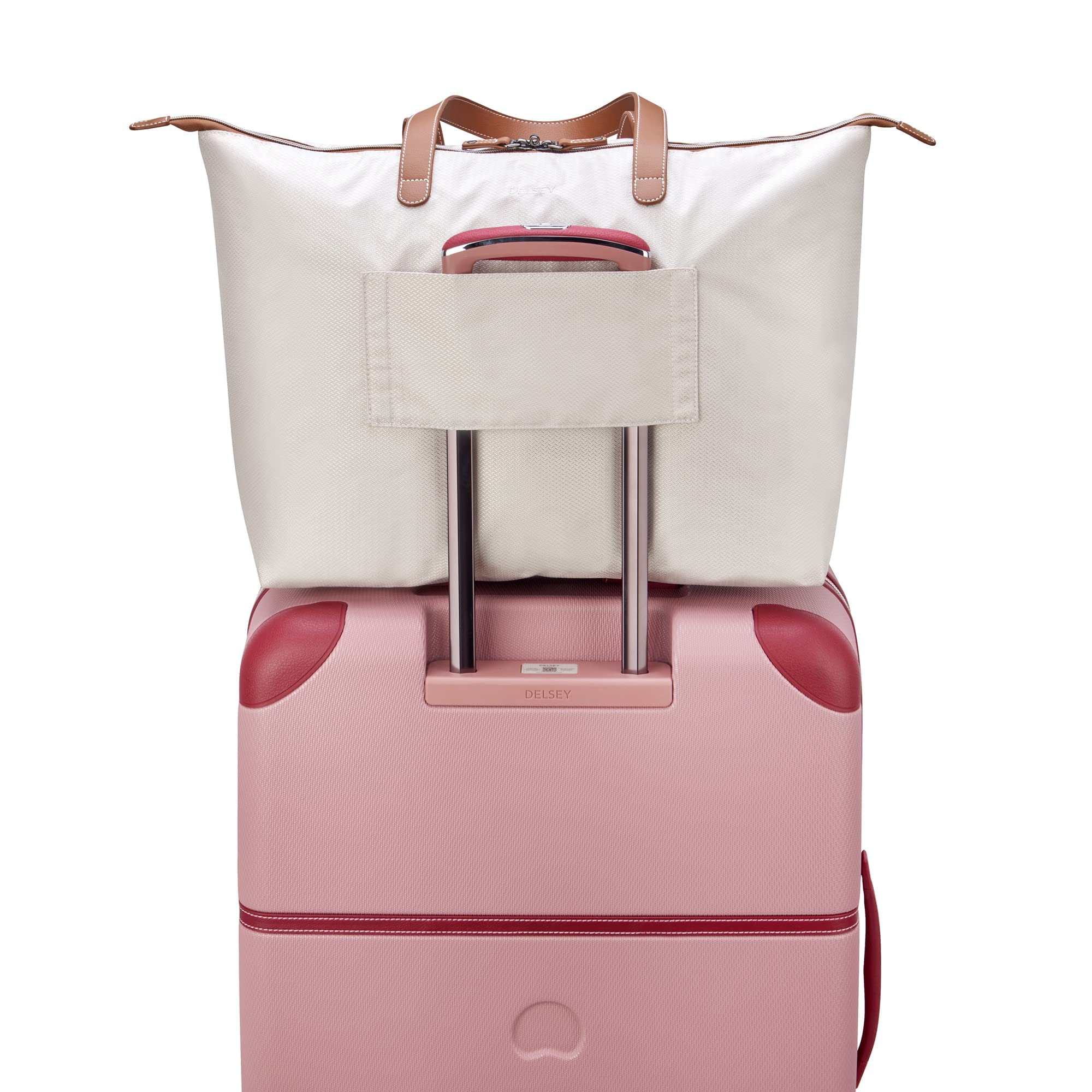 delsey-paris-chatelet-air-2-0-women-s-tote-bag-leather-like-accents-champagne-co image 8