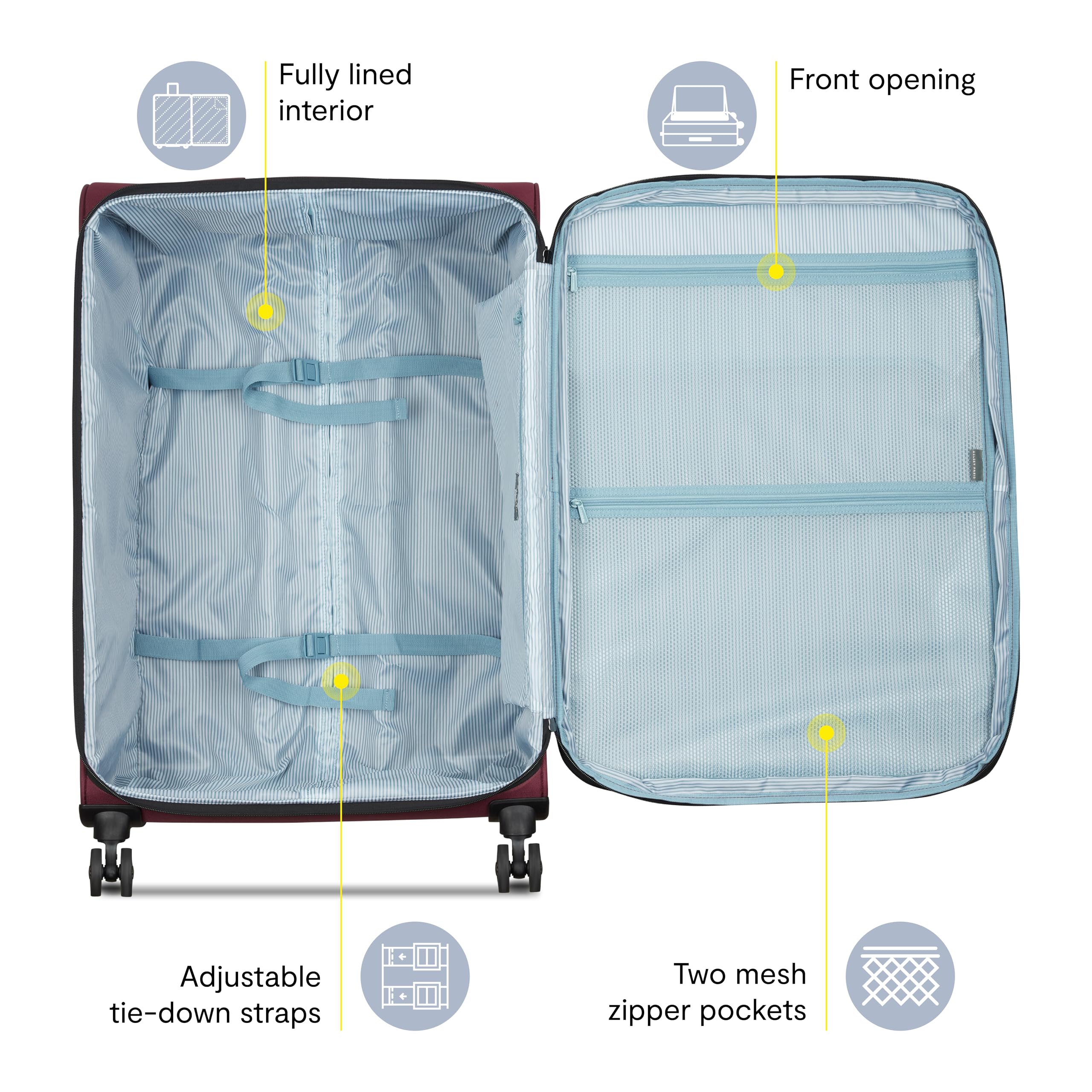 delsey-paris-sky-max-3-0-28-inch-large-checked-softside-suitcase-burgundy-lightw image 6