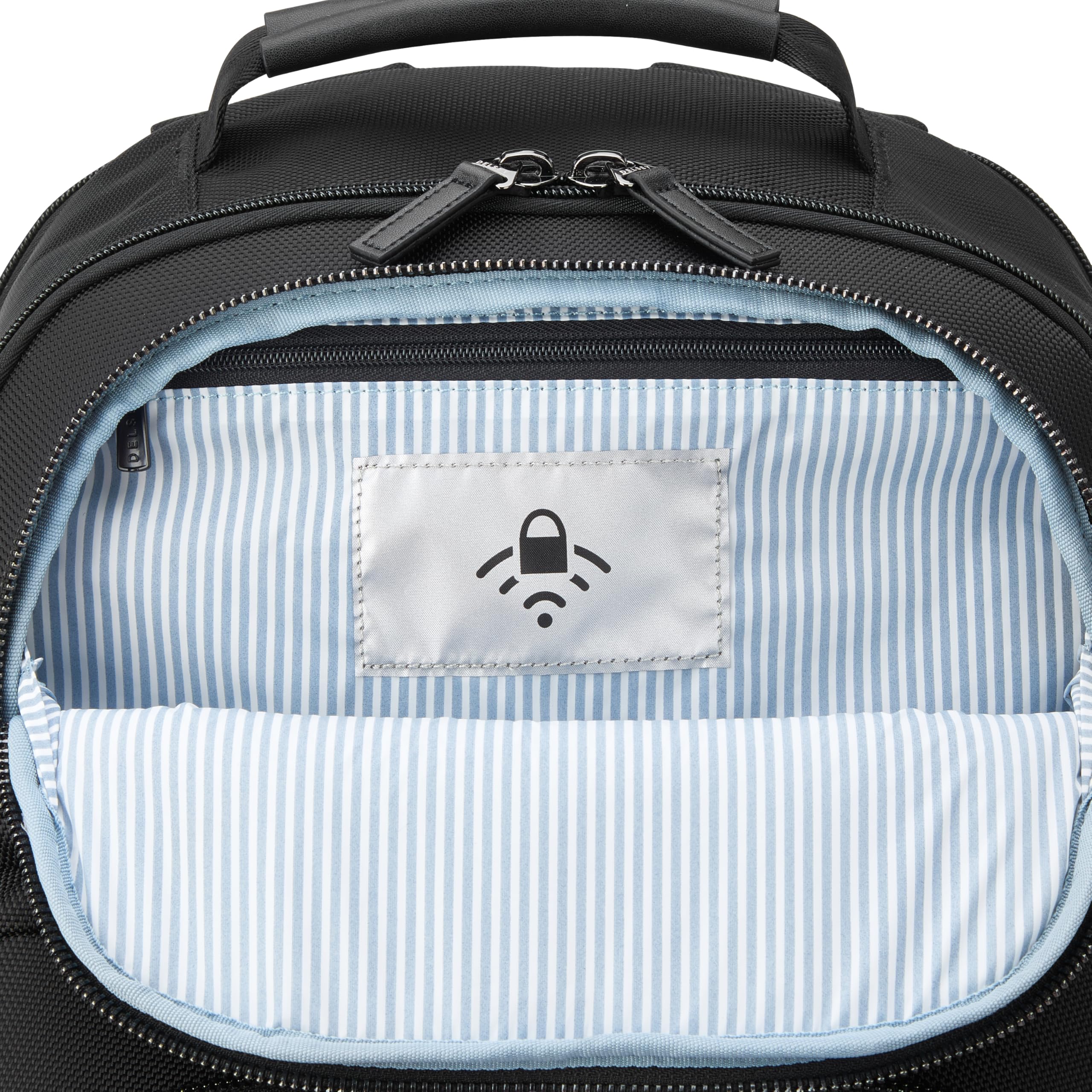 delsey-wagram-15-6-inch-laptop-travel-backpack-ballistic-nylon-with-leather-acce image 7