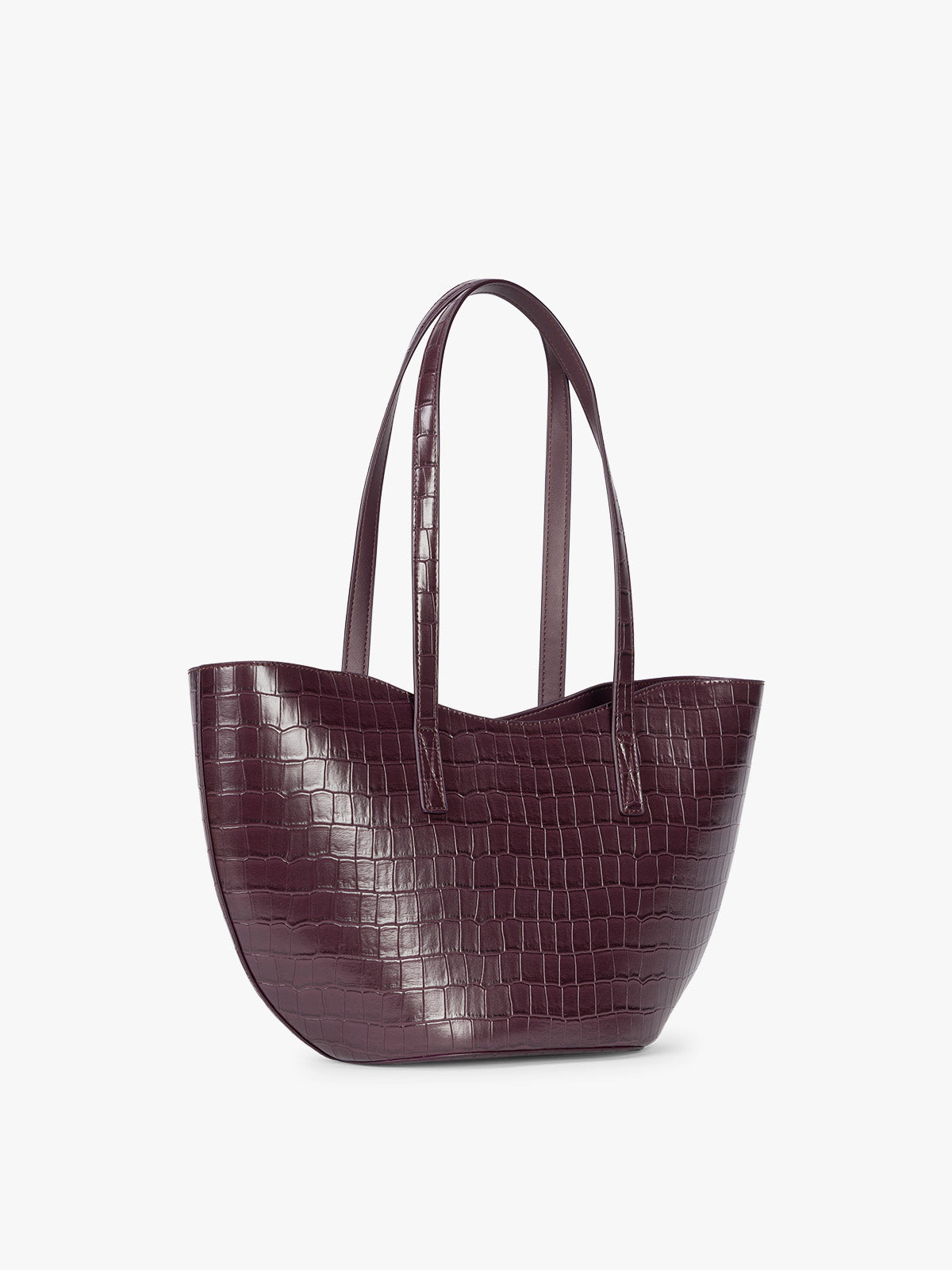 calpak-haven-tulip-tote-croc-embossed-laptop-work-tote-with-magnetic-closure image 3