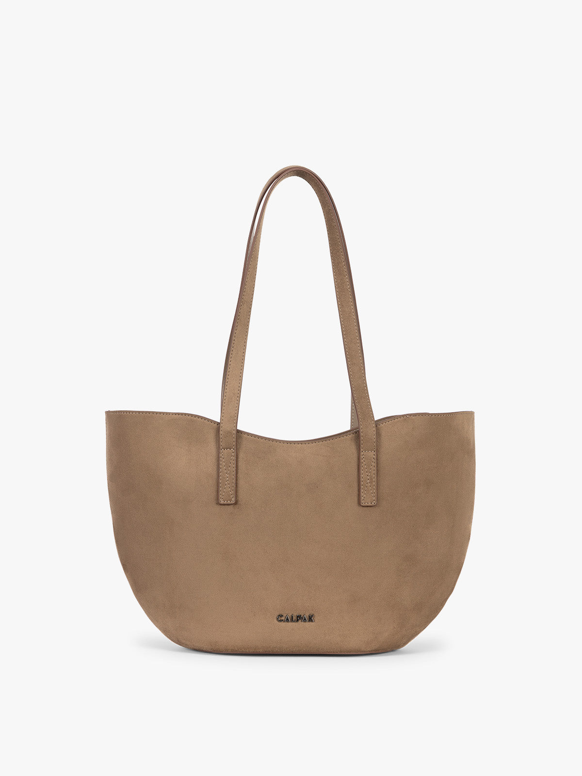calpak-haven-tulip-tote-in-vegan-suede-sculpted-work-tote-with-interior-pockets- image 1