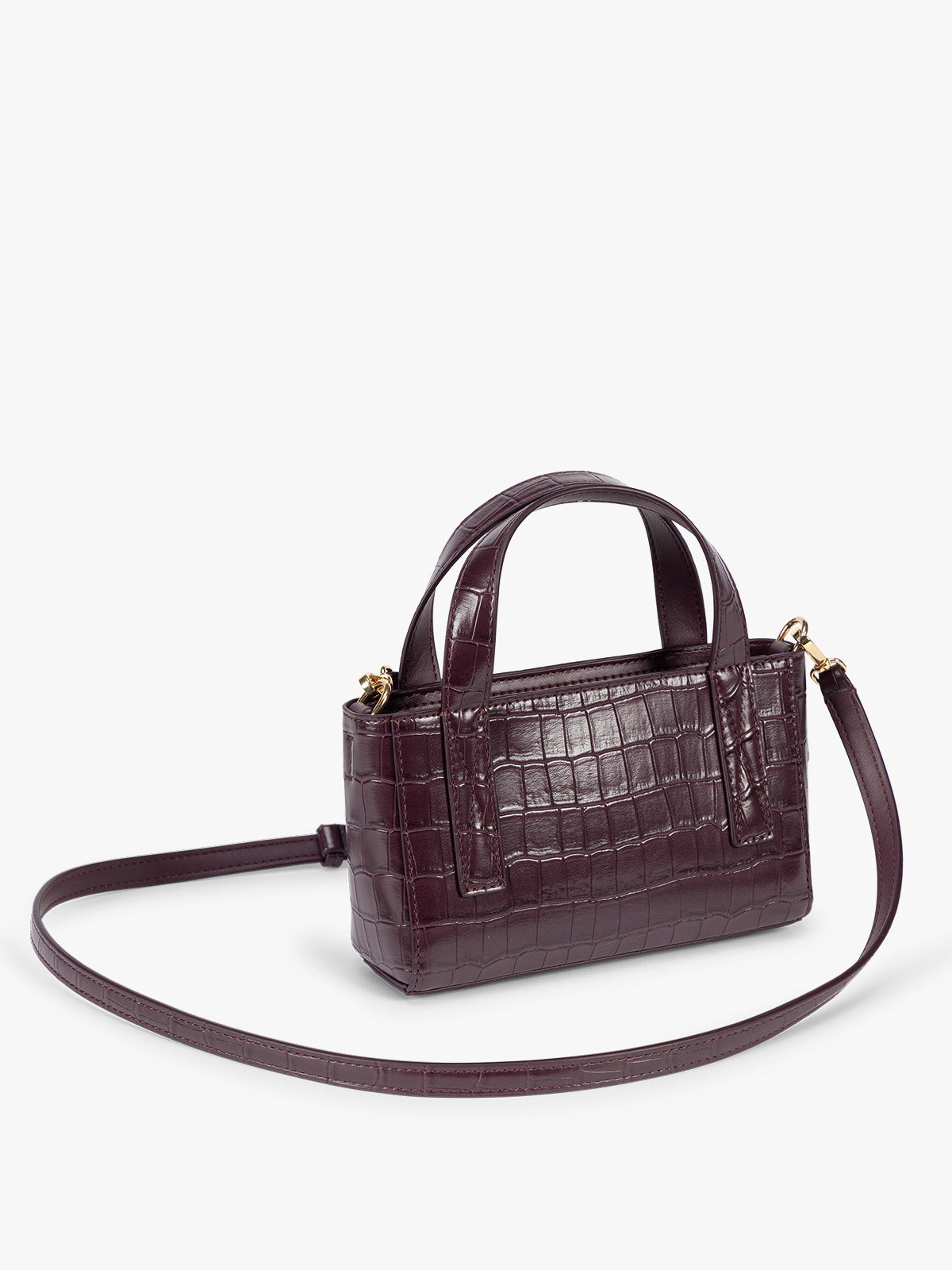 calpak-haven-mini-crossbody-bag-in-croc-embossed-finish-with-adjustable-strap image 8