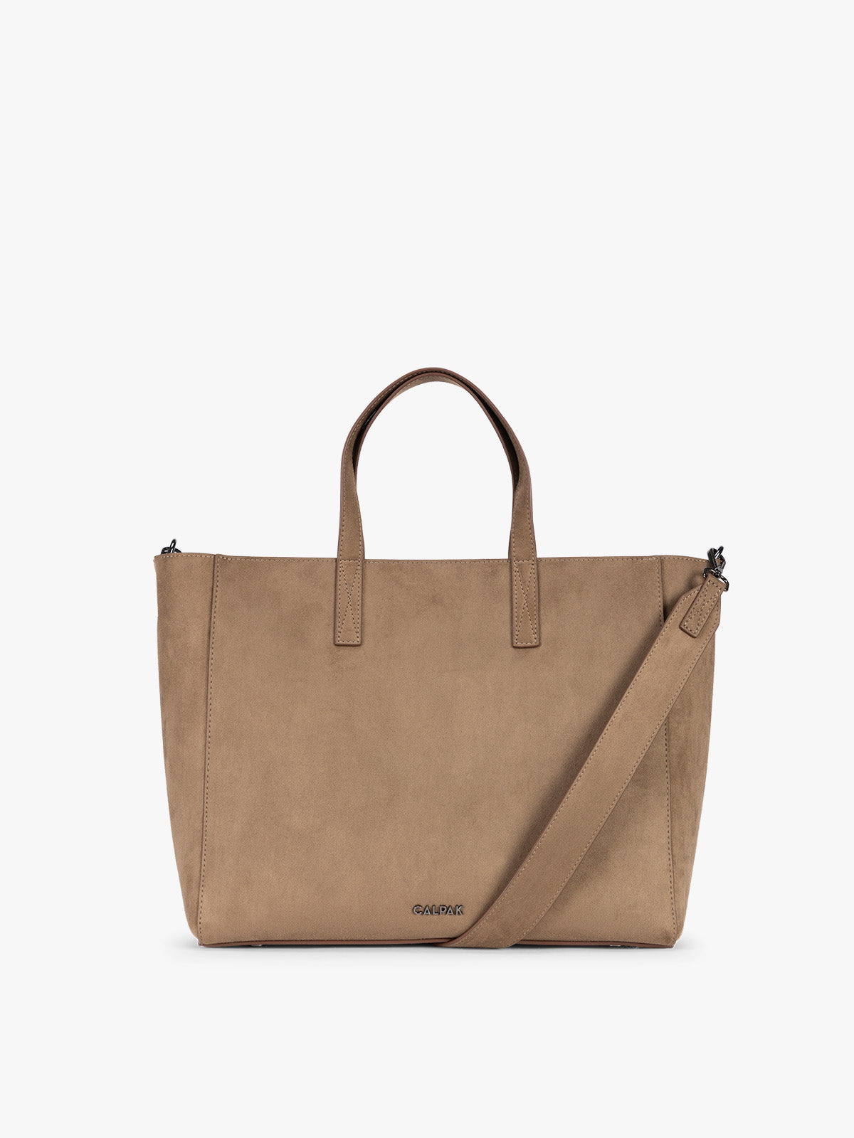 calpak-haven-15-laptop-tote-bag-in-vegan-suede-removable-laptop-sleeve-work-tote image 1