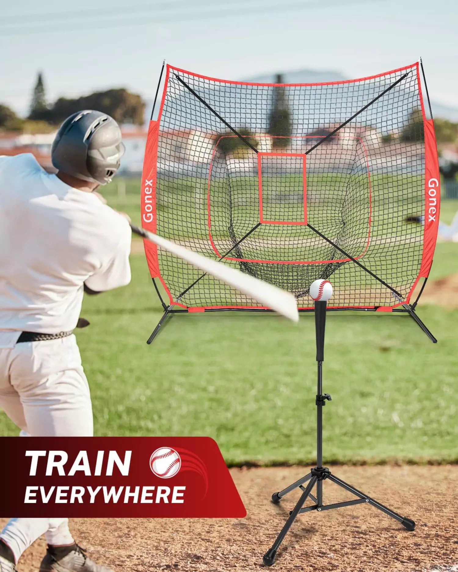 gonex-baseball-practice-hitting-net-and-tee-7-x-7-tool-free-setup-adjustable-tra image 8