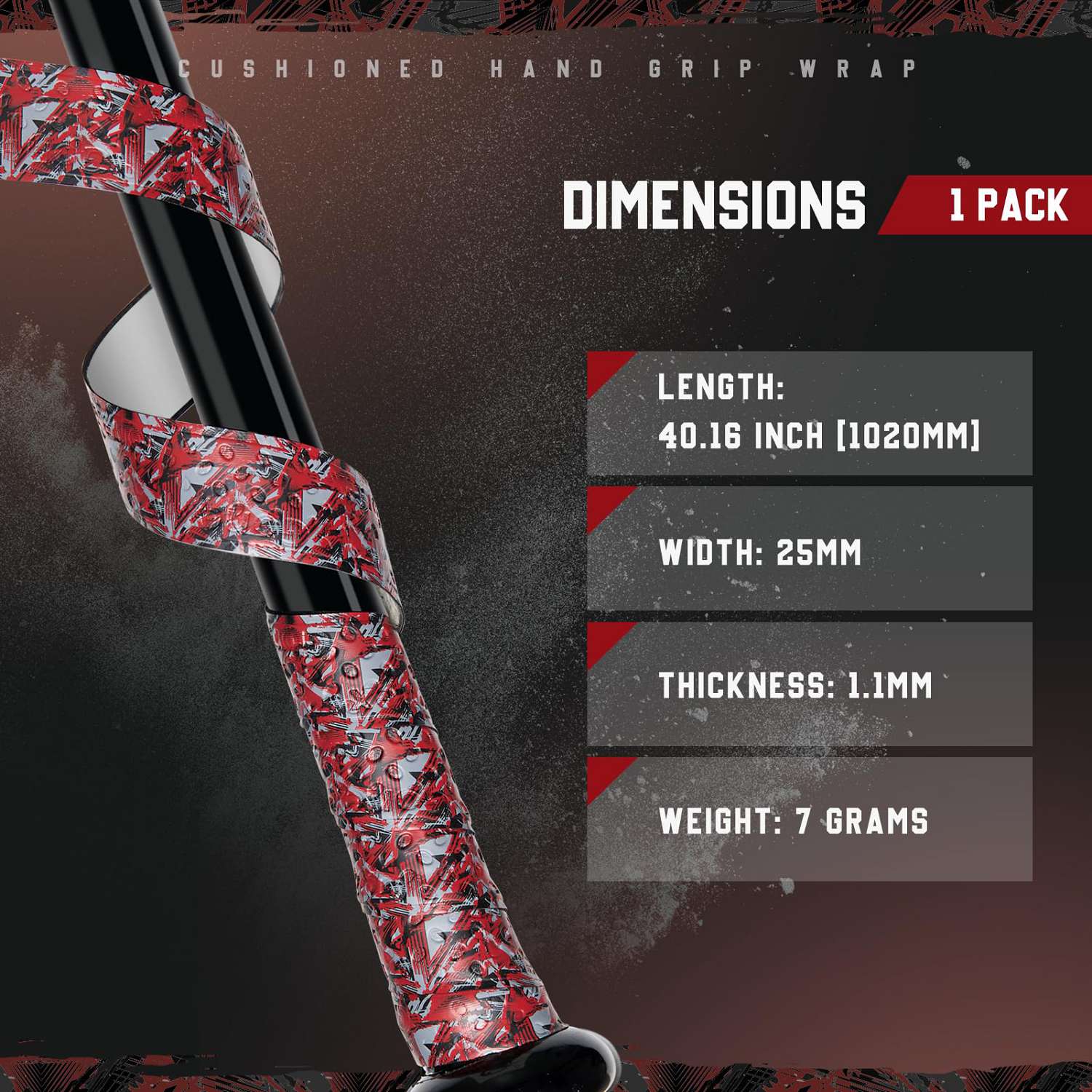 gonex-baseball-bat-grip-tape-red-black-graffiti-non-slip-grip-wrap-40-1-in-all-w image 3