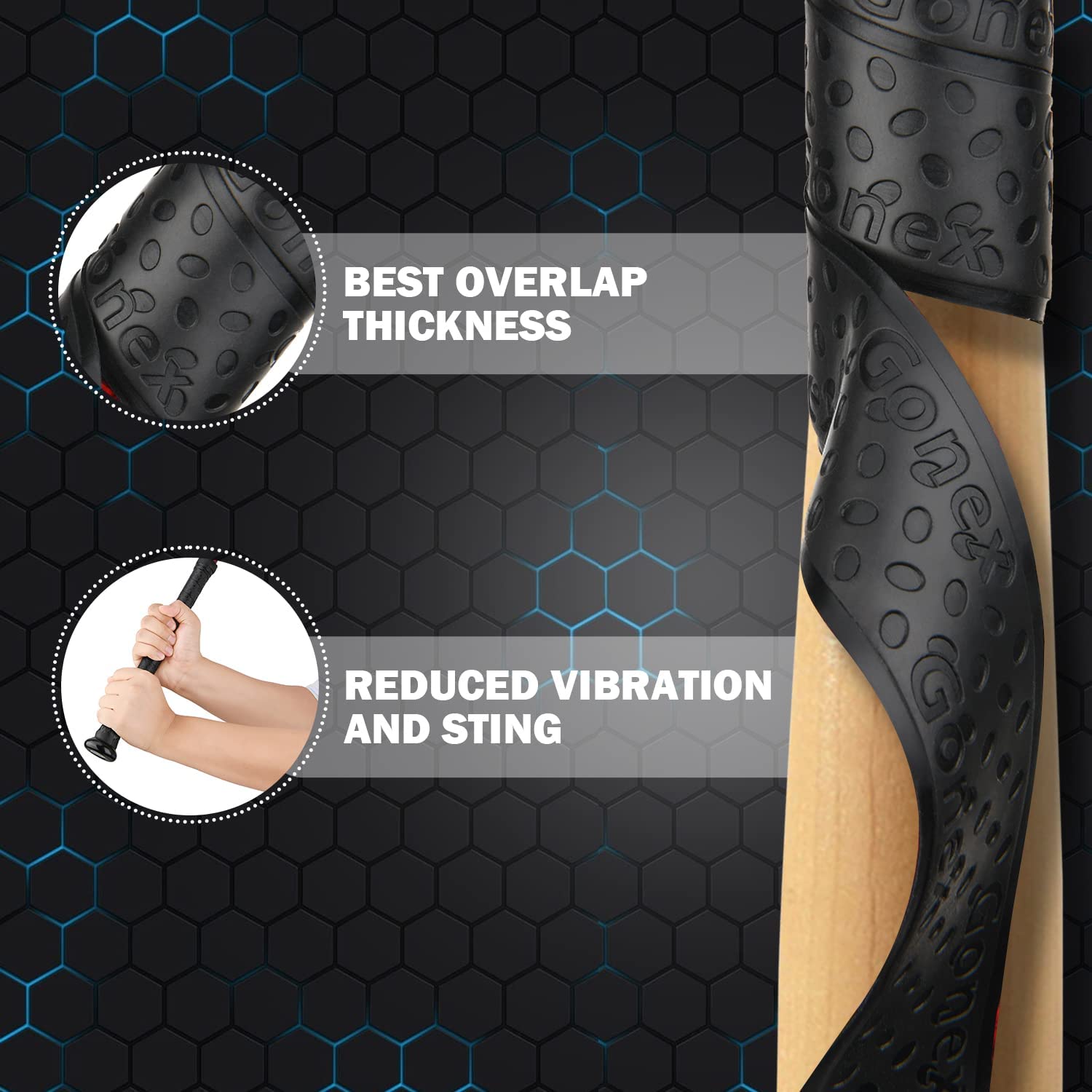 gonex-bat-grip-tape-40-1-non-slip-cushioned-polymer-baseball-softball-grip-for-w image 3