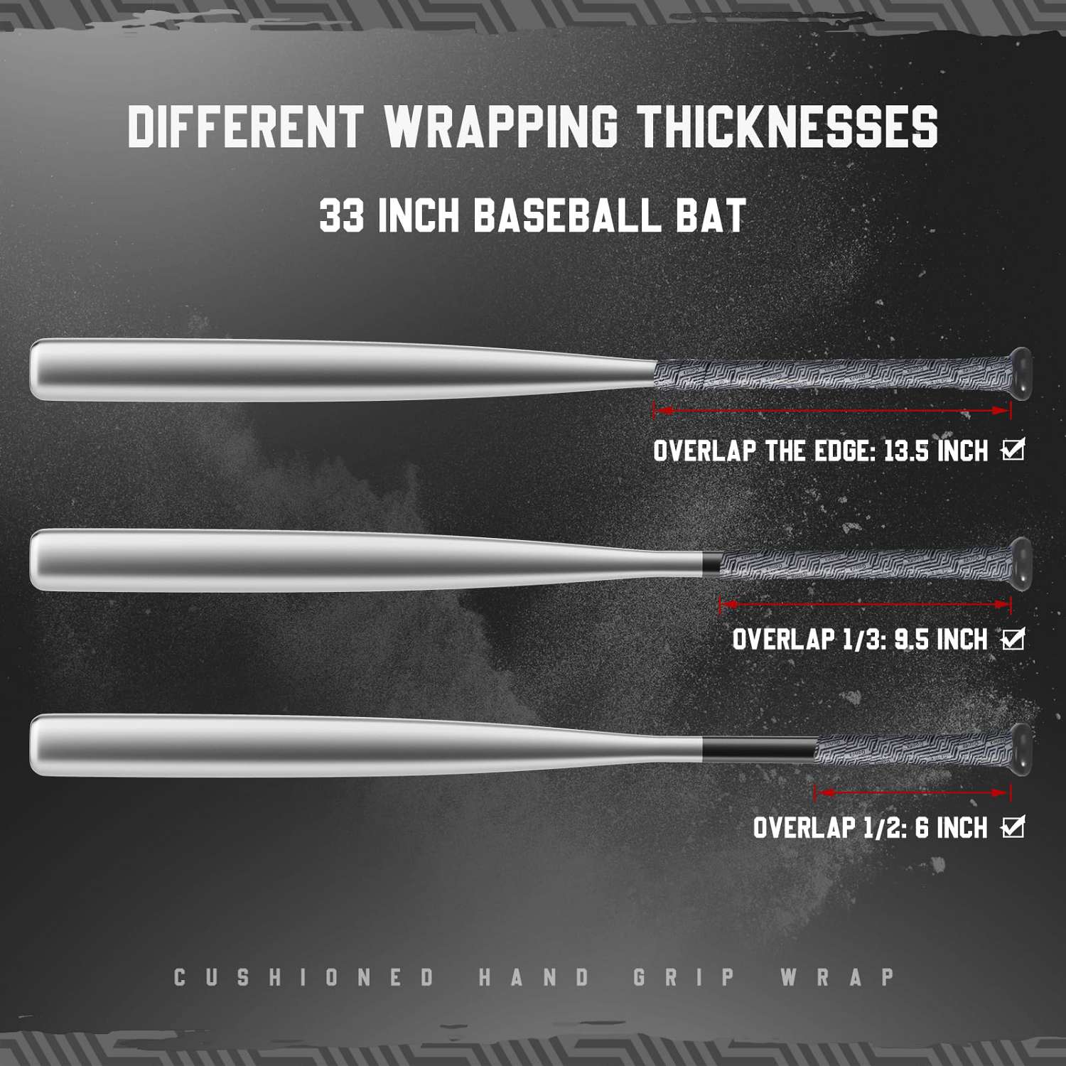 gonex-baseball-bat-grip-tape-black-silver-geometric-zigzag-non-slip-wrap-40-1-ro image 5