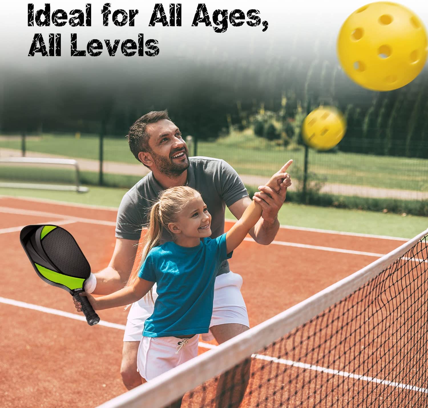 gonex-pickleball-rackets-set-of-2-carbon-performance-paddles-for-beginner-interm image 4