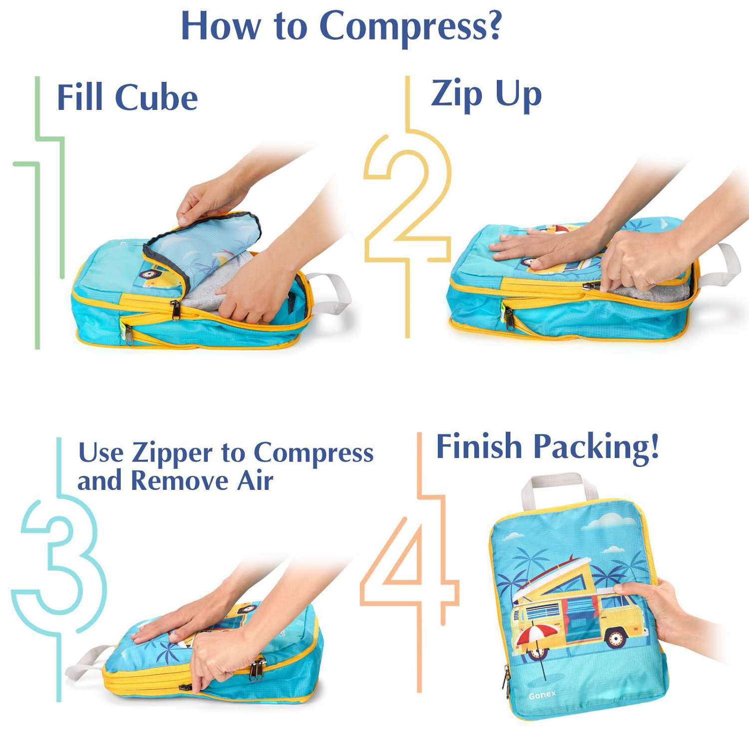 gonex-rv-compression-packing-cubes-4-piece-set-water-repellent-compression-trave image 4