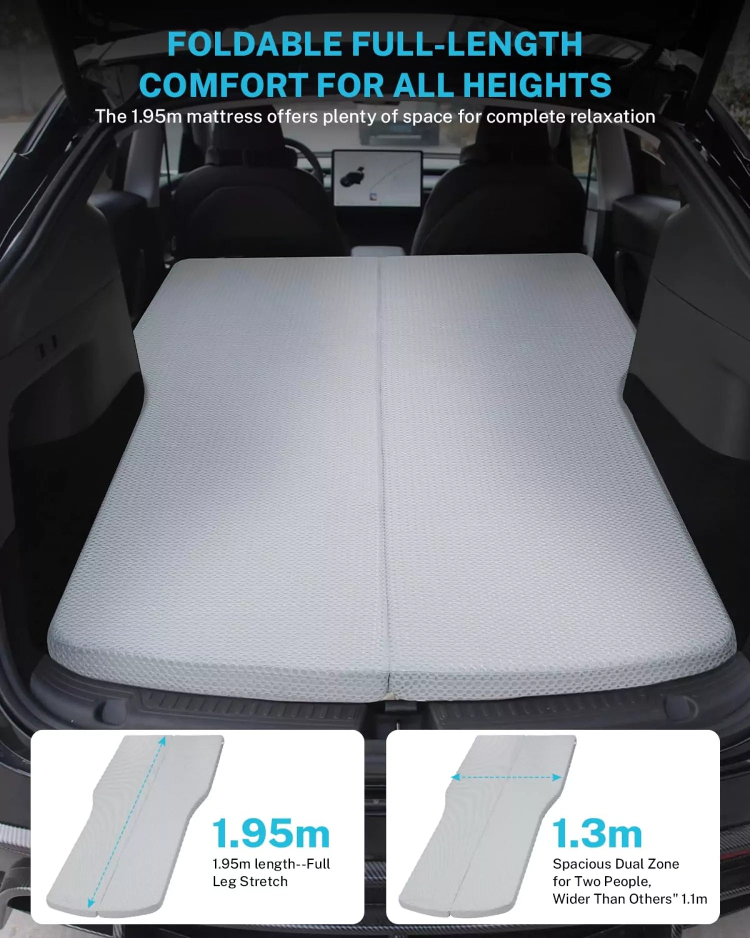 gonex-foam-mattress-for-tesla-model-y-model-3-2-inch-high-density-folding-car-ca image 6