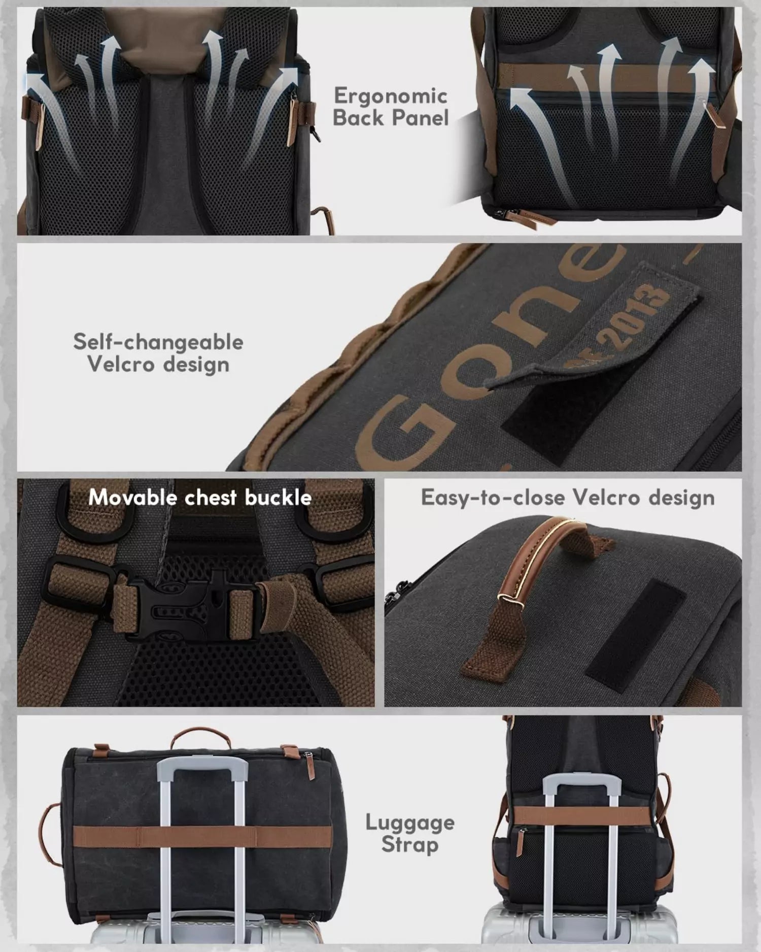 gonex-canvas-laptop-backpack-with-velcro-patch-15-6-laptop-everyday-commuter-bag image 6