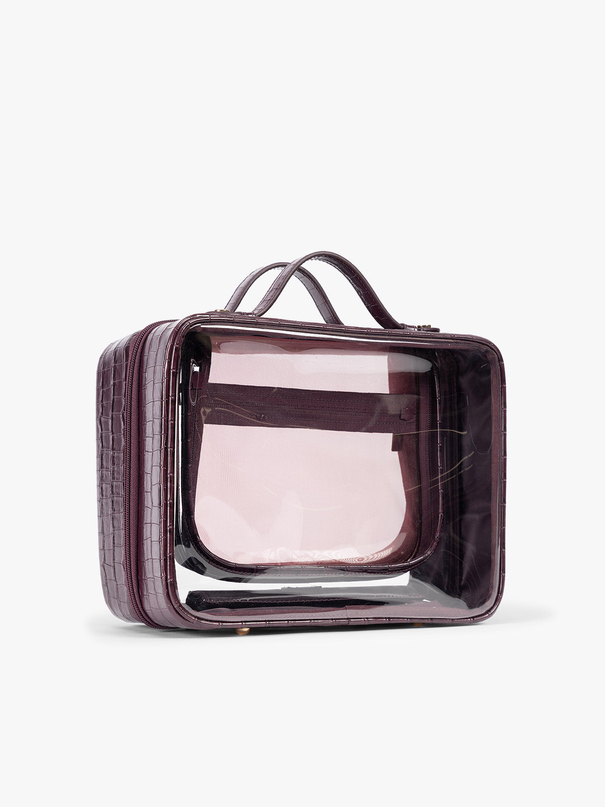 calpak-large-clear-cosmetics-case-in-croc-embossed-spacious-dual-compartment-toi image 3