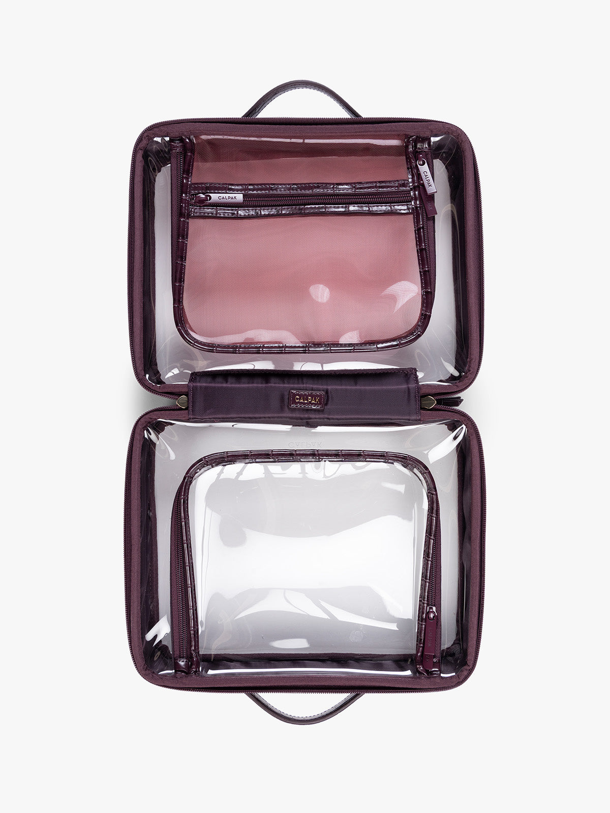 calpak-large-clear-cosmetics-case-in-croc-embossed-spacious-dual-compartment-toi image 4