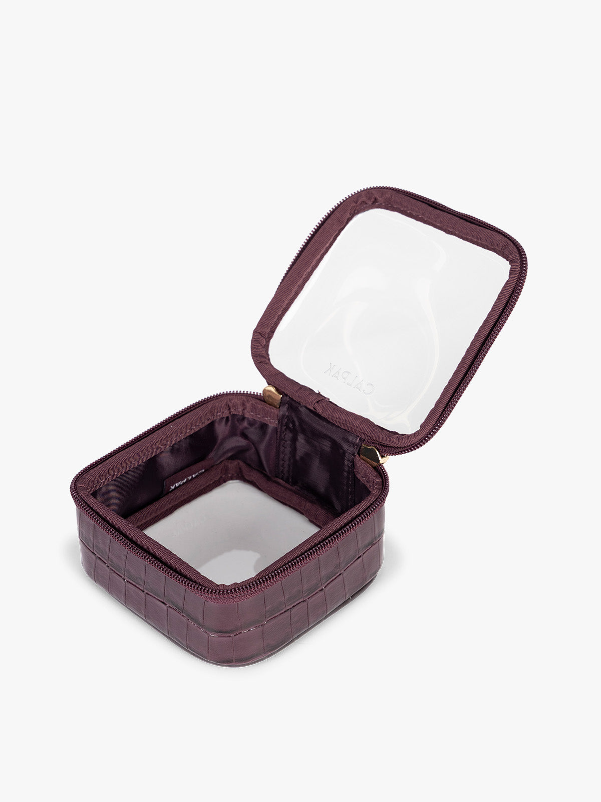 calpak-tiny-cosmetics-case-croc-embossed-zip-around-mini-makeup-bag image 7