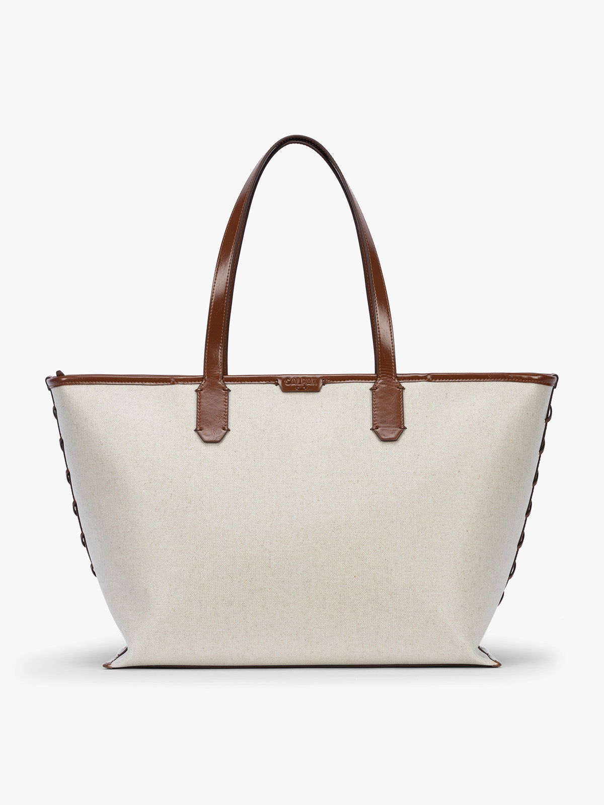 calpak-colette-15-canvas-laptop-tote-with-padded-sleeve-and-trolley-pass-through image 1