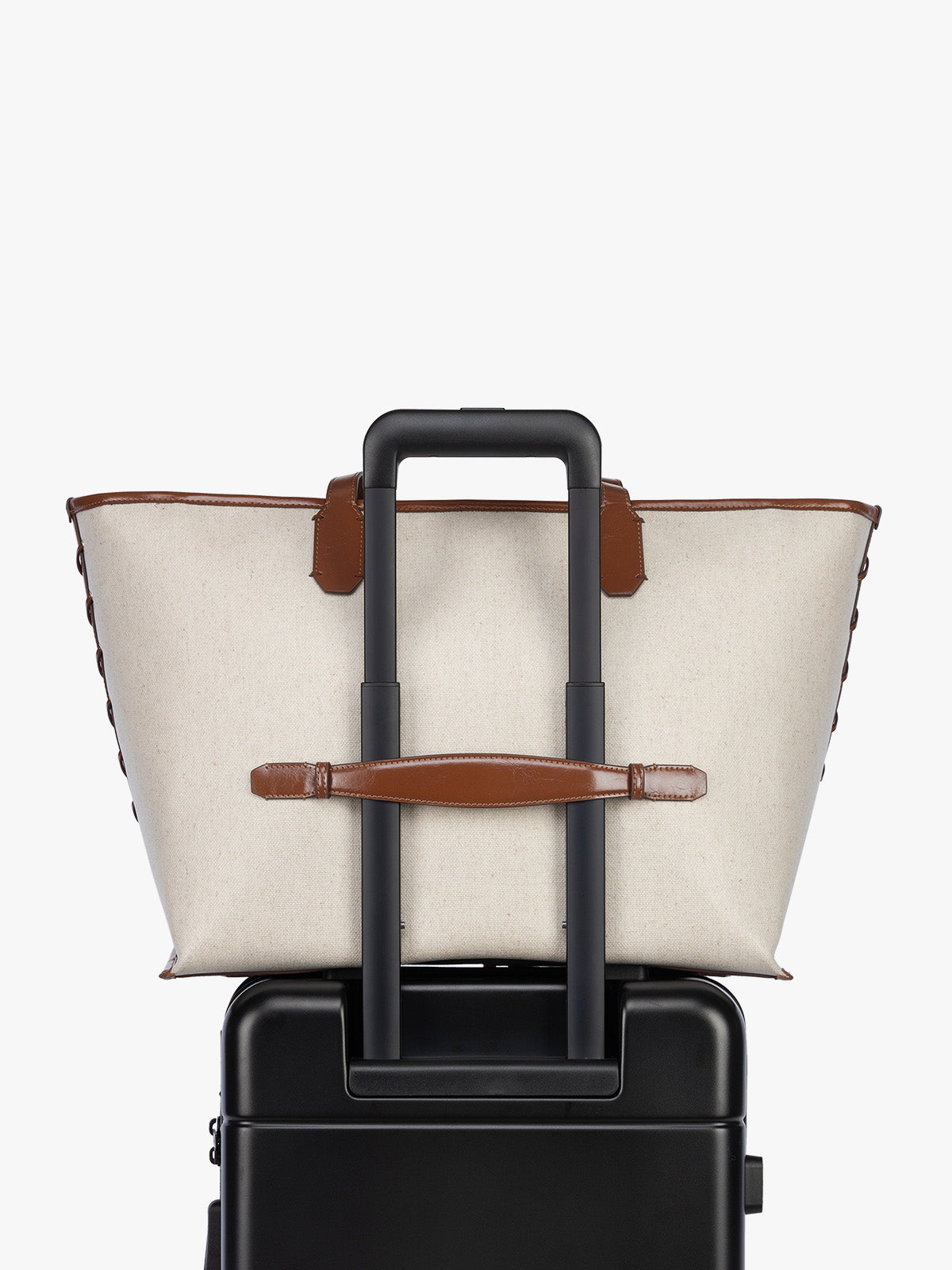 calpak-colette-15-canvas-laptop-tote-with-padded-sleeve-and-trolley-pass-through image 6