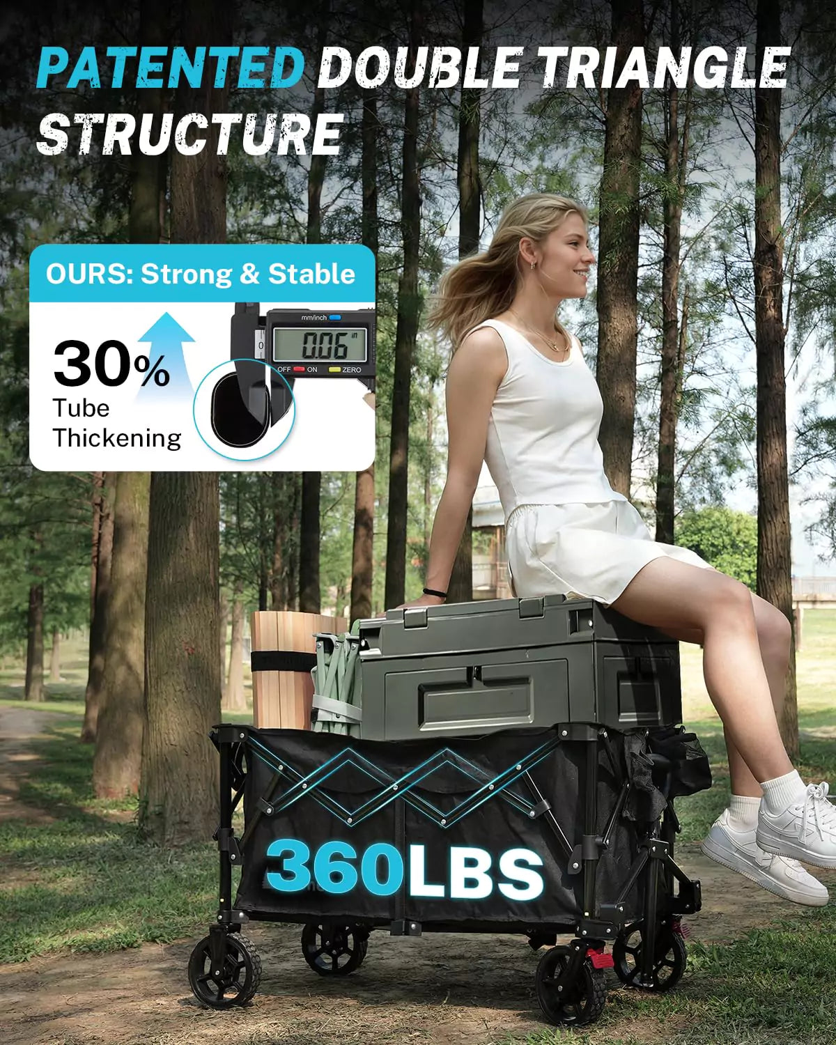 gonex-38-l-collapsible-wagon-cart-360-lbs-capacity-200l-patented-triangle-frame- image 5
