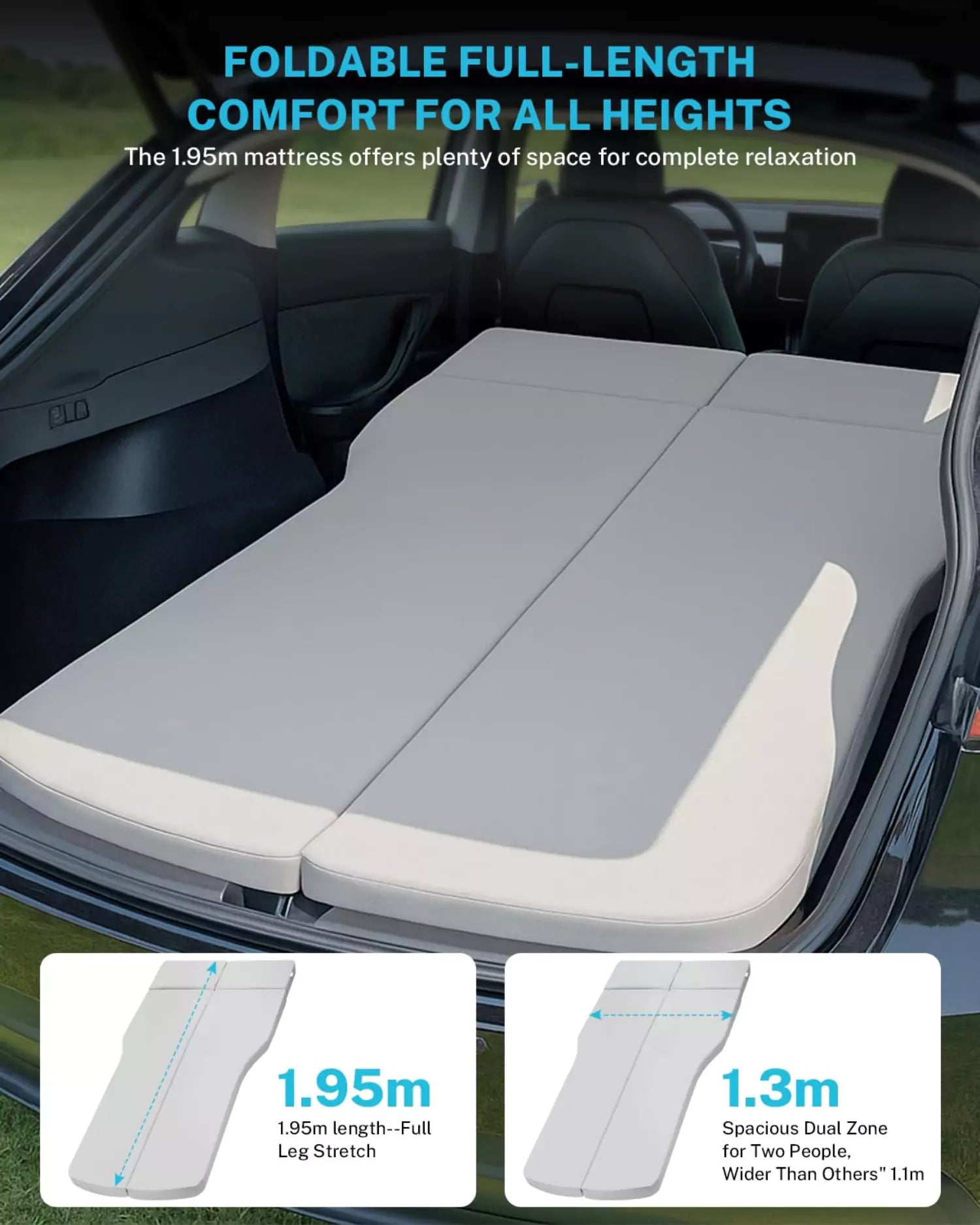 gonex-memory-foam-mattress-for-tesla-model-y-model-3-2-6-ice-silk-cooling-sleep- image 6