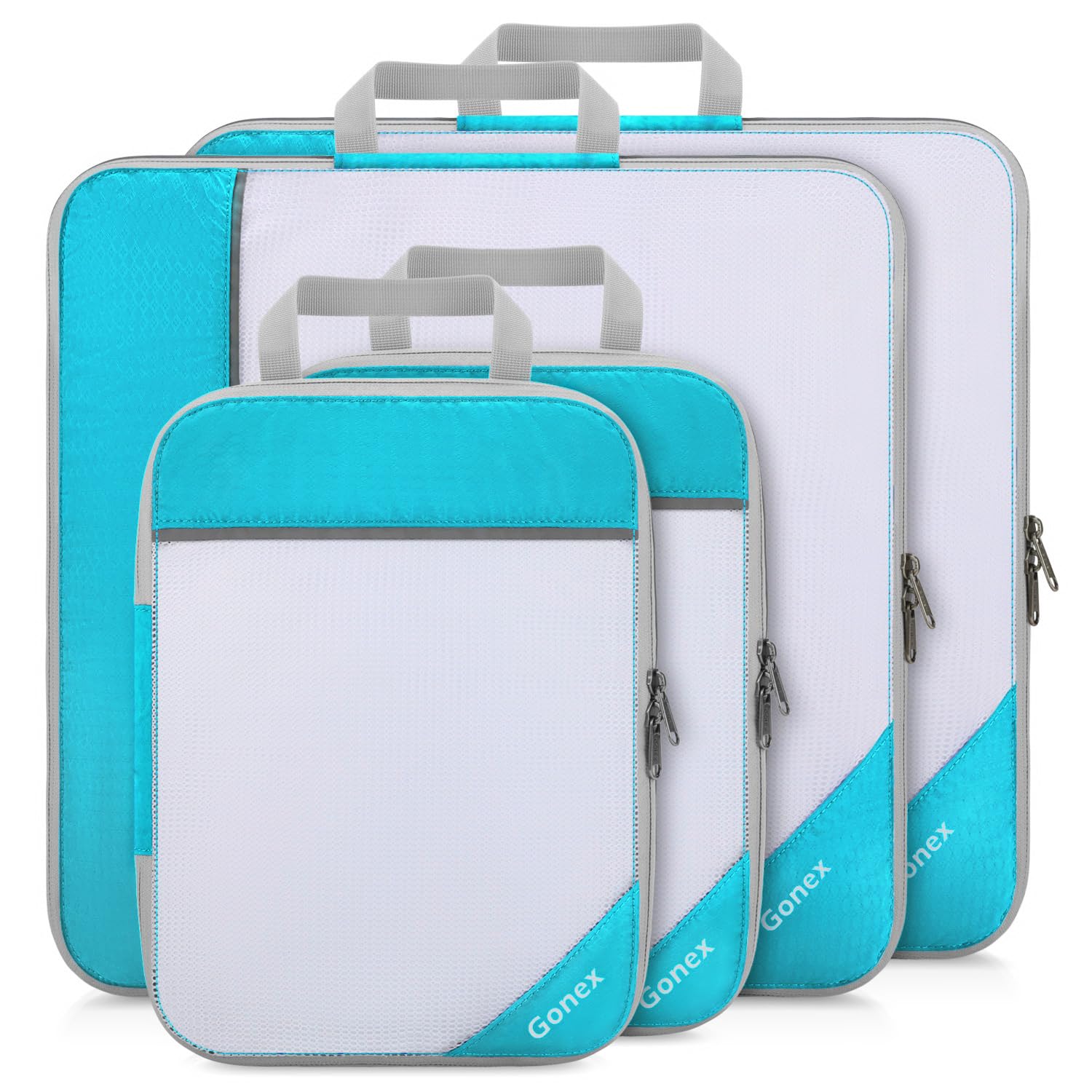gonex-2m-2l-compression-packing-cubes-set-4-pack-mesh-nylon-travel-organizers-wi image 1