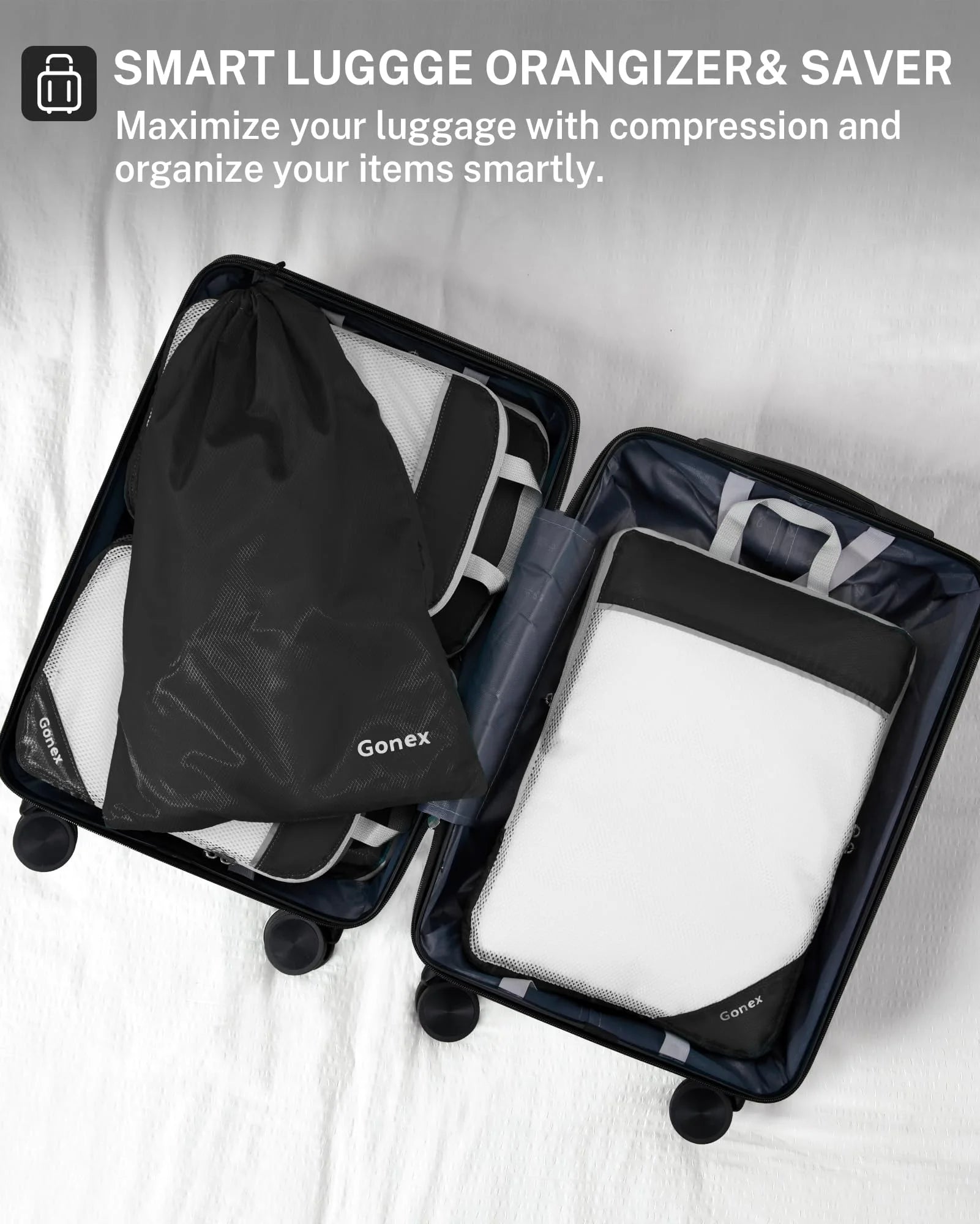 gonex-compression-packing-cubes-6-piece-set-mesh-top-ripstop-polyester-organizer image 8
