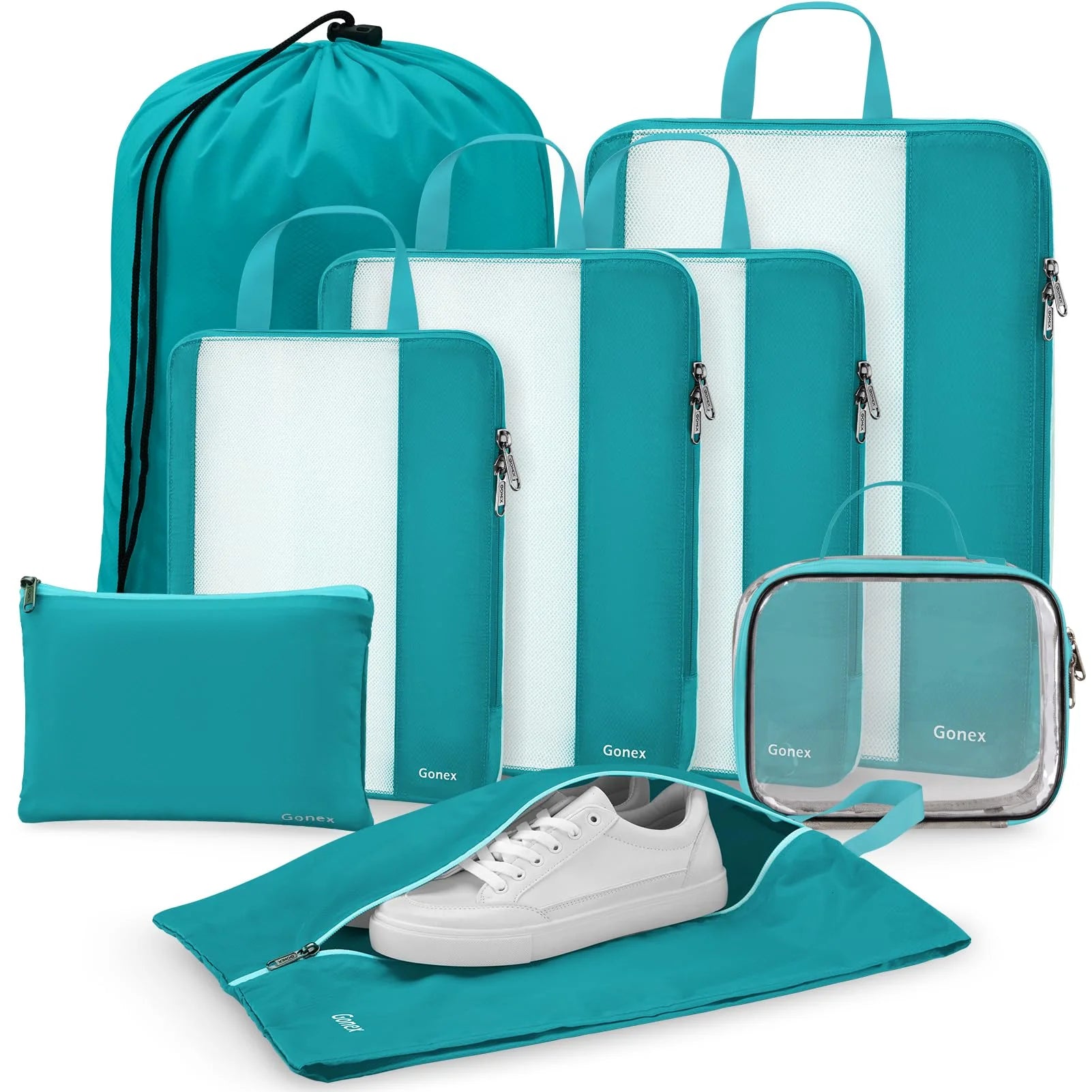 gonex-compression-packing-cubes-8-pcs-rip-stop-polyester-luggage-organizer-set image 5