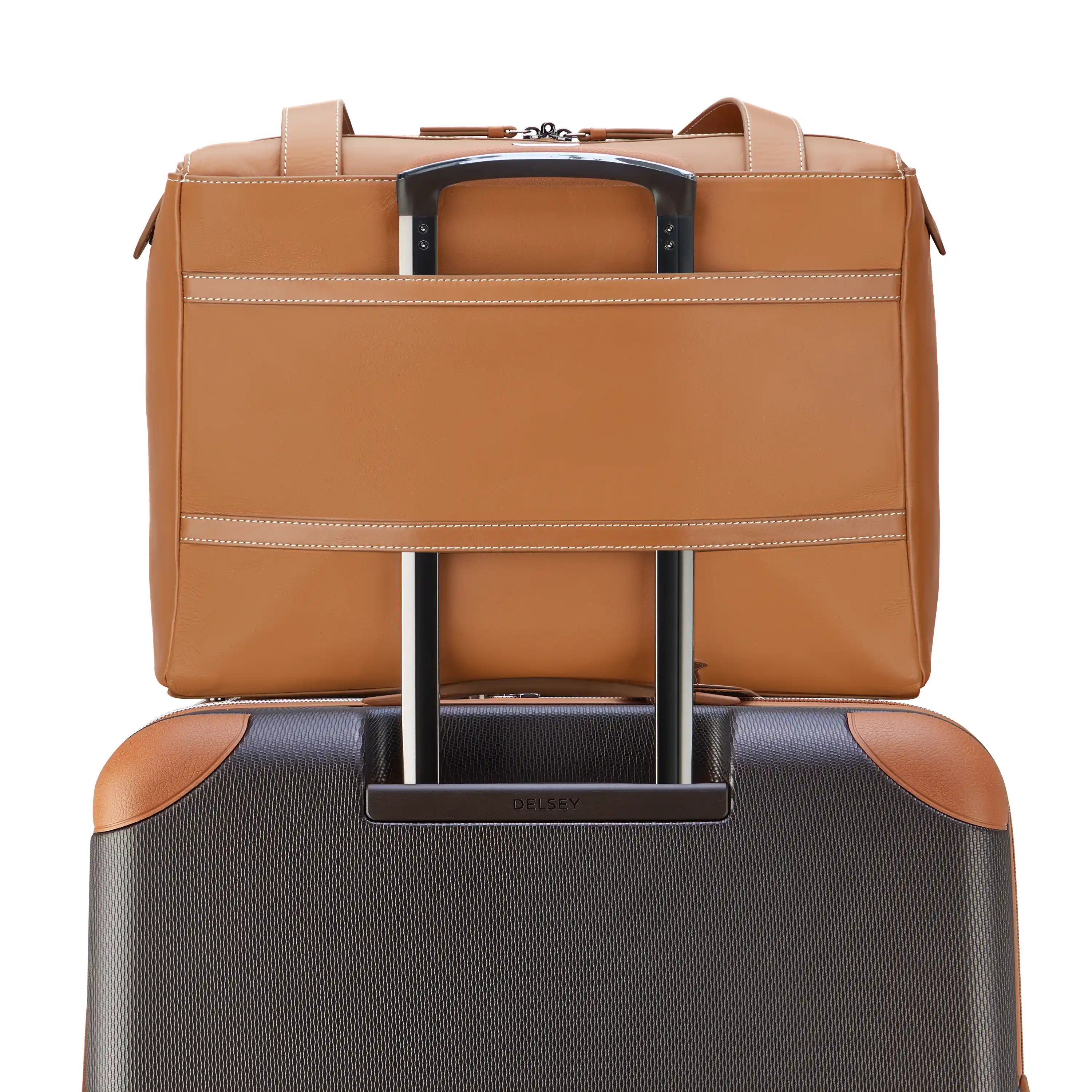 delsey-chatelet-air-2-0-leather-shoulder-bag-100-genuine-leather-travel-tote-wit image 3