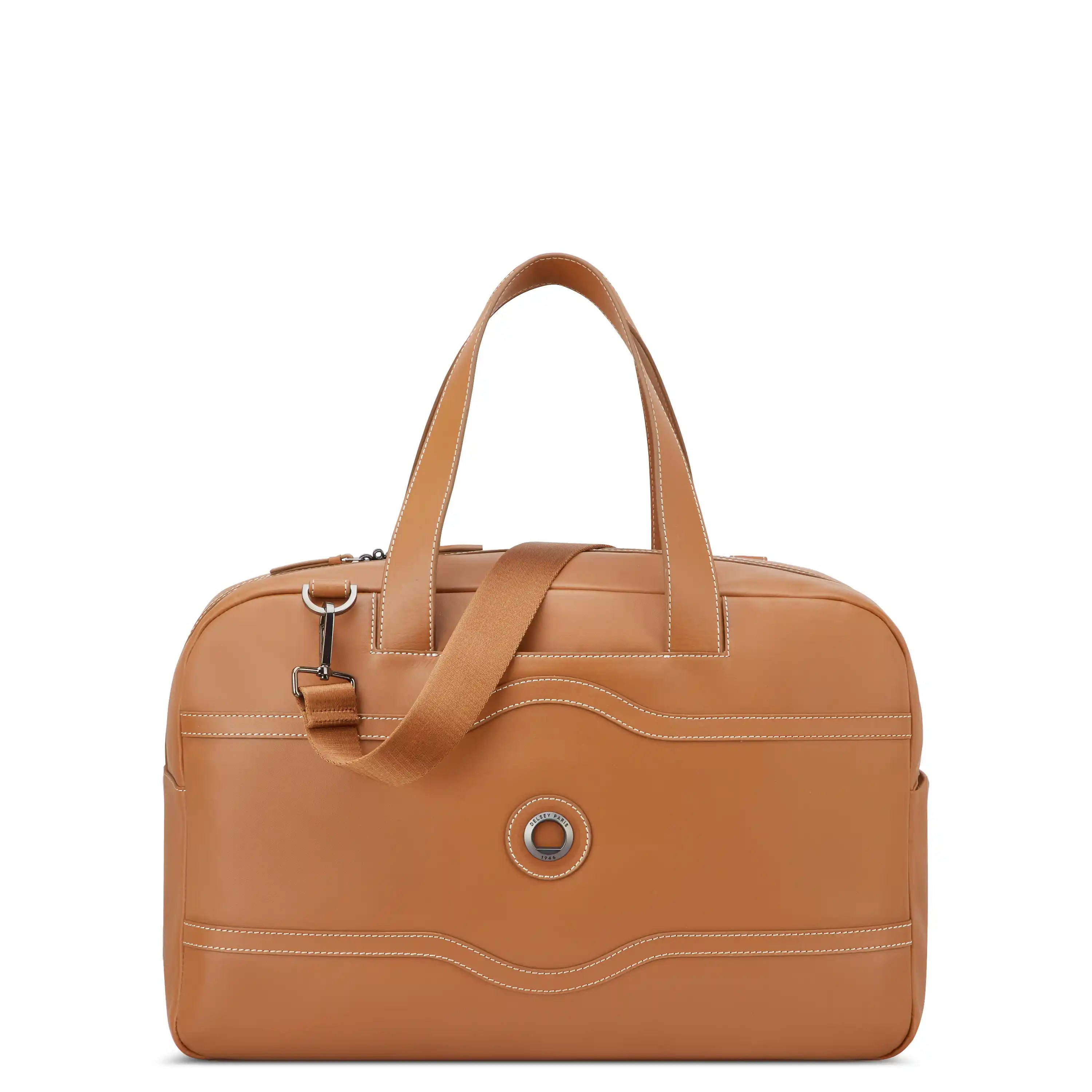 delsey-chatelet-air-2-0-leather-weekender-bag-genuine-leather-travel-duffel-with image 7