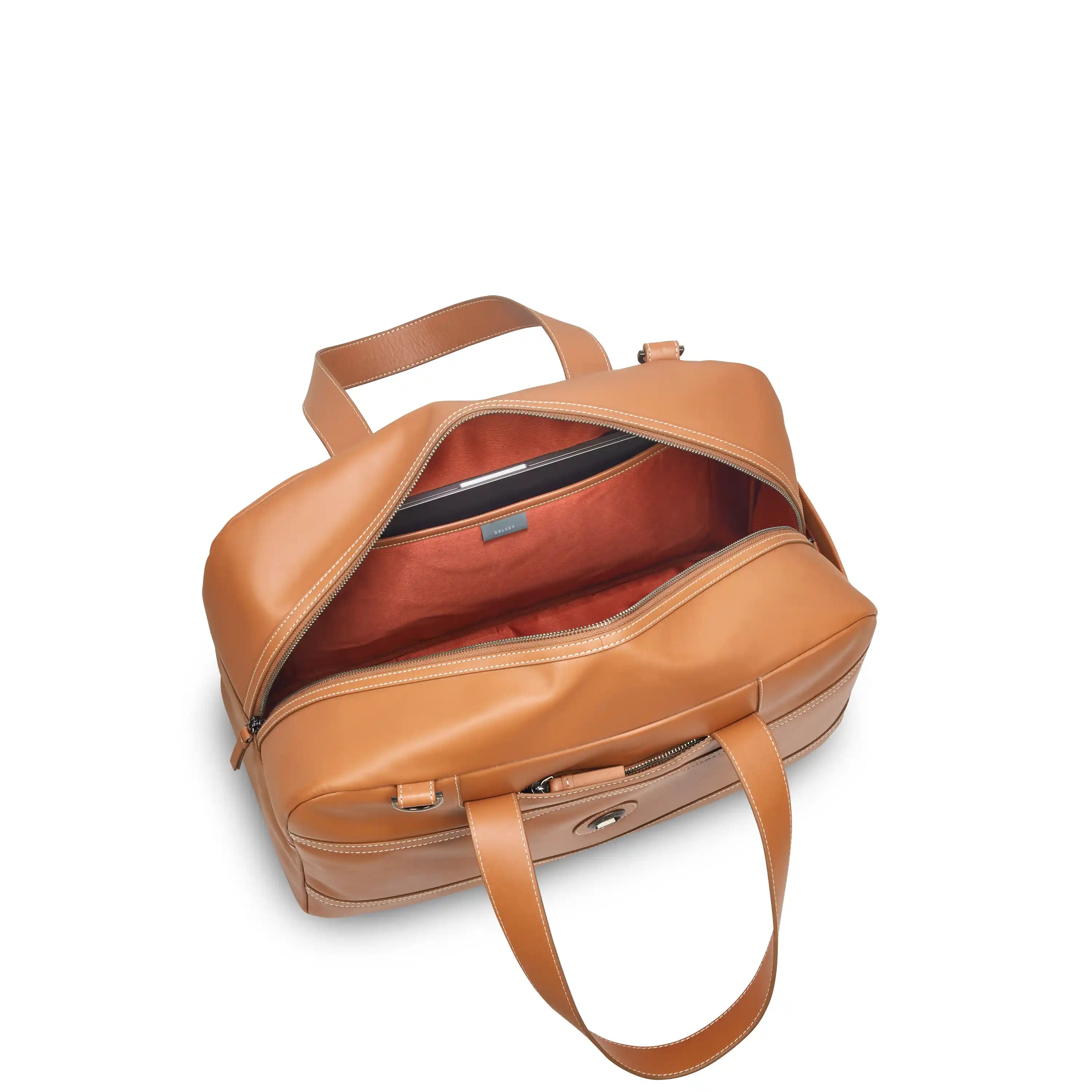 delsey-chatelet-air-2-0-leather-weekender-bag-genuine-leather-travel-duffel-with image 3