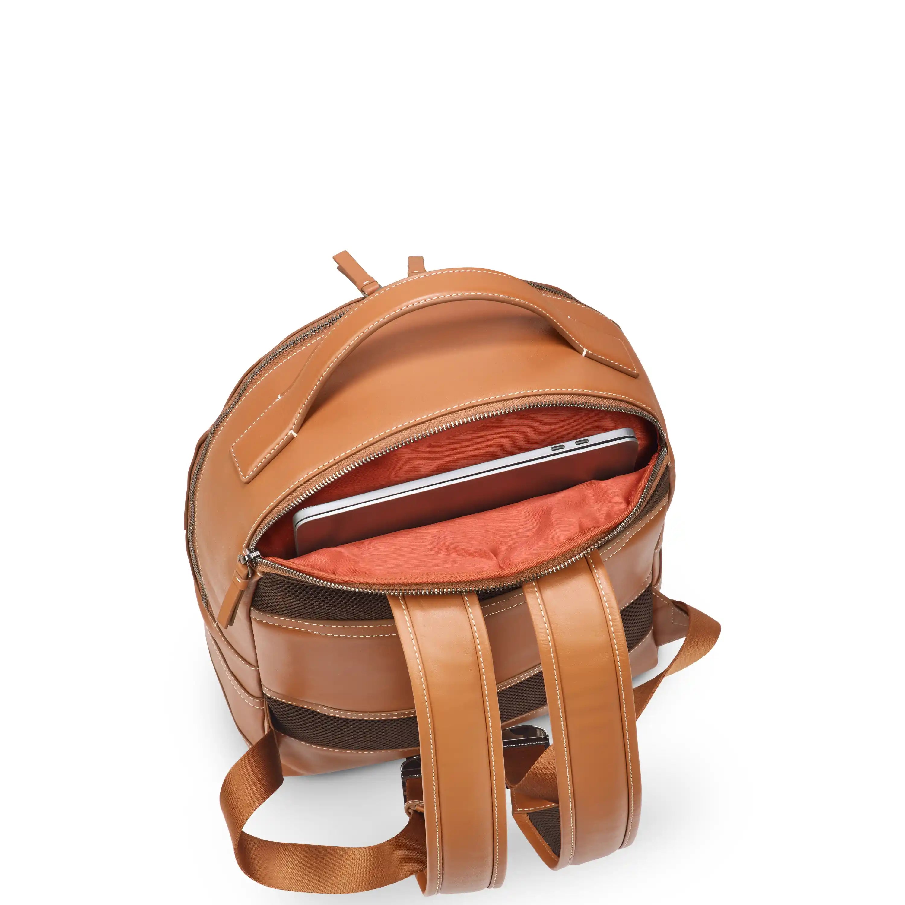 delsey-chatelet-air-2-0-leather-backpack-genuine-leather-travel-backpack-with-lu image 4