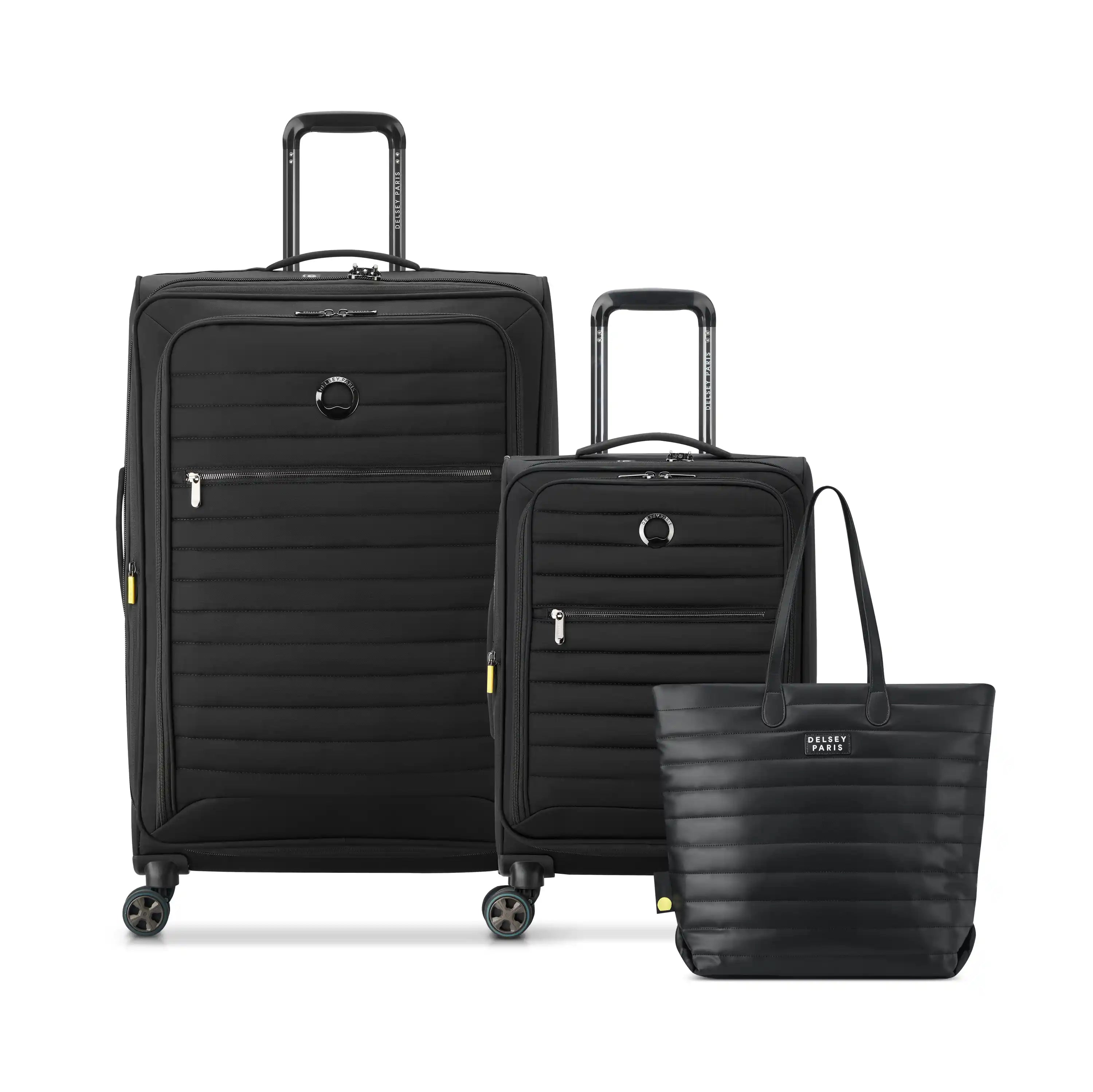 delsey-cruise-3-0-complete-traveler-set-3-piece-softside-luggage-bundle-with-tot image 1