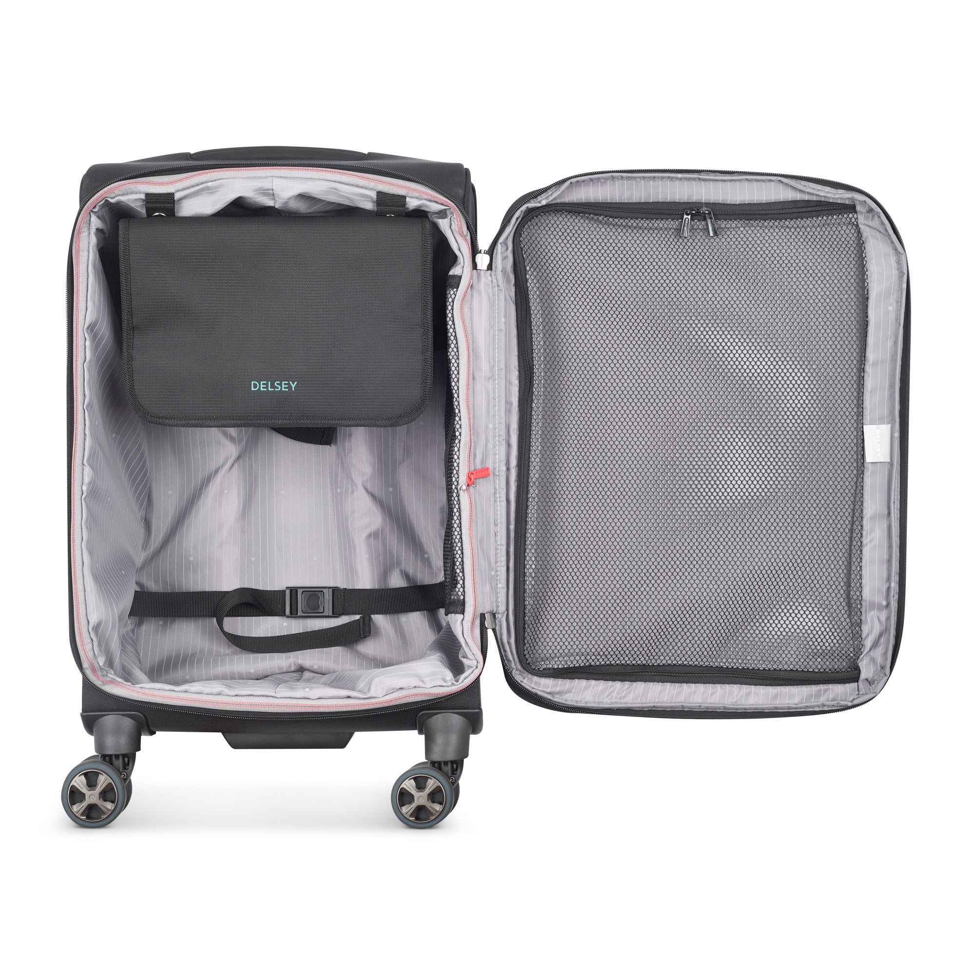 delsey-helium-dlx-23-carry-on-plus-expandable-spinner-softside-luggage-with-secu image 2