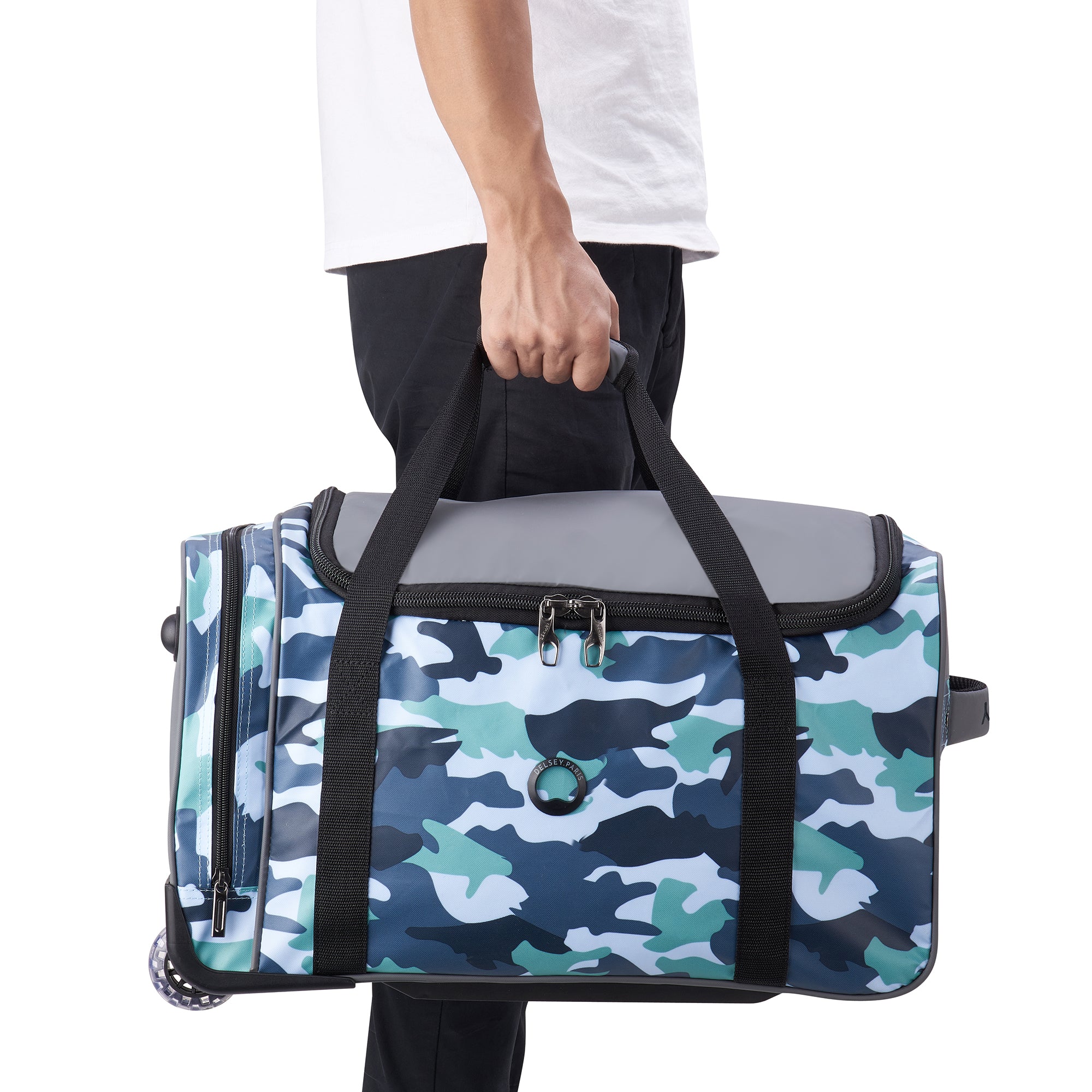delsey-raspail-wheeled-carry-on-duffel-water-resistant-softside-roller-with-secu image 8