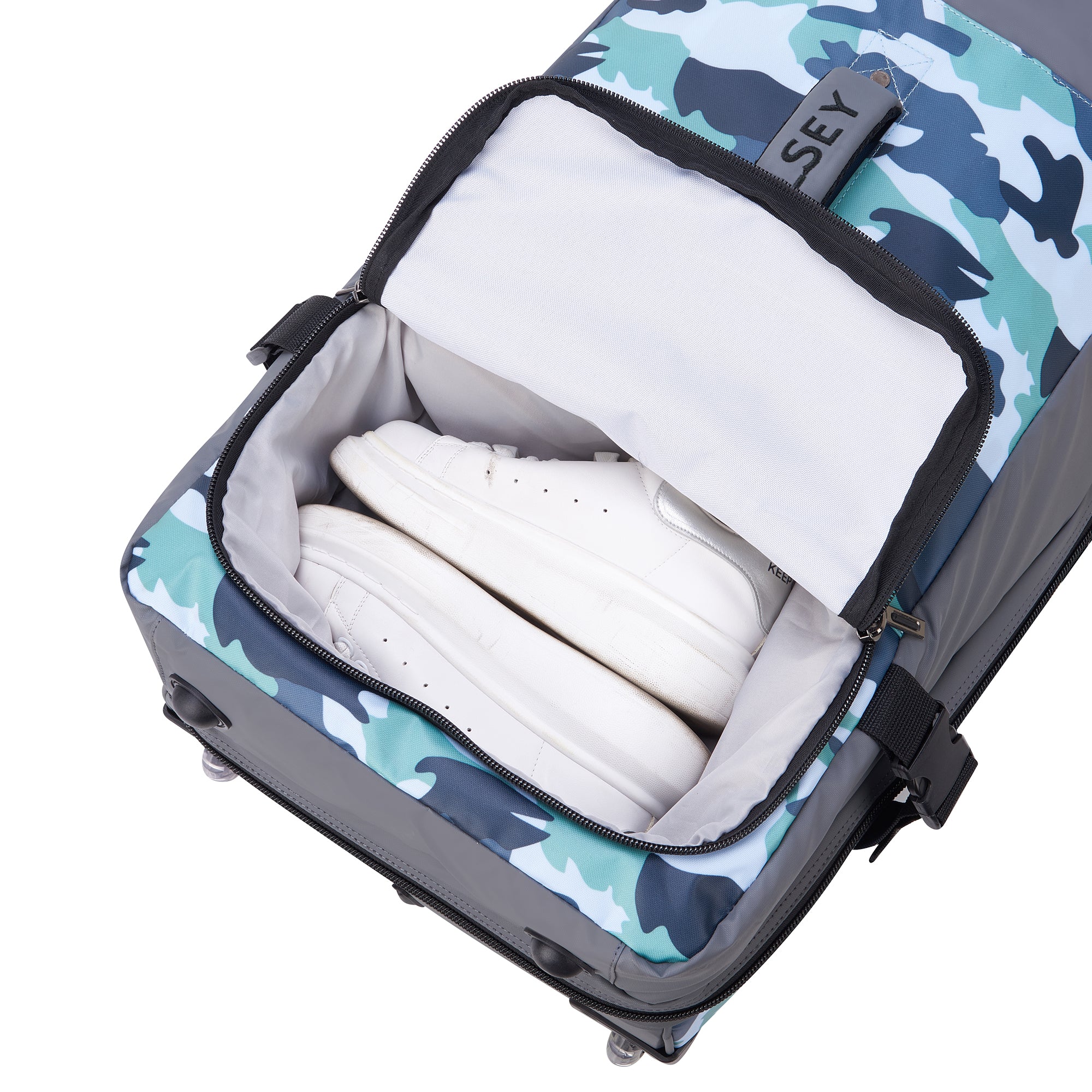 delsey-raspail-large-wheeled-duffel-28-recycled-water-resistant-duffel-with-secu image 3