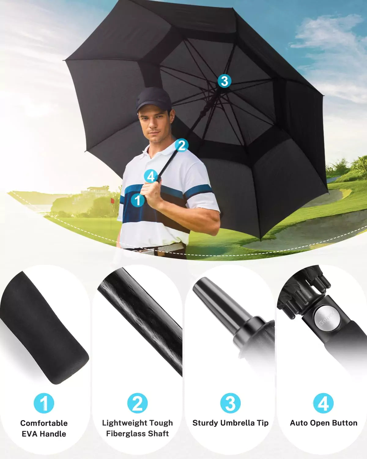 gonex-80-inch-extra-large-golf-umbrella-vented-canopy-with-upf-50-uv-protection- image 6