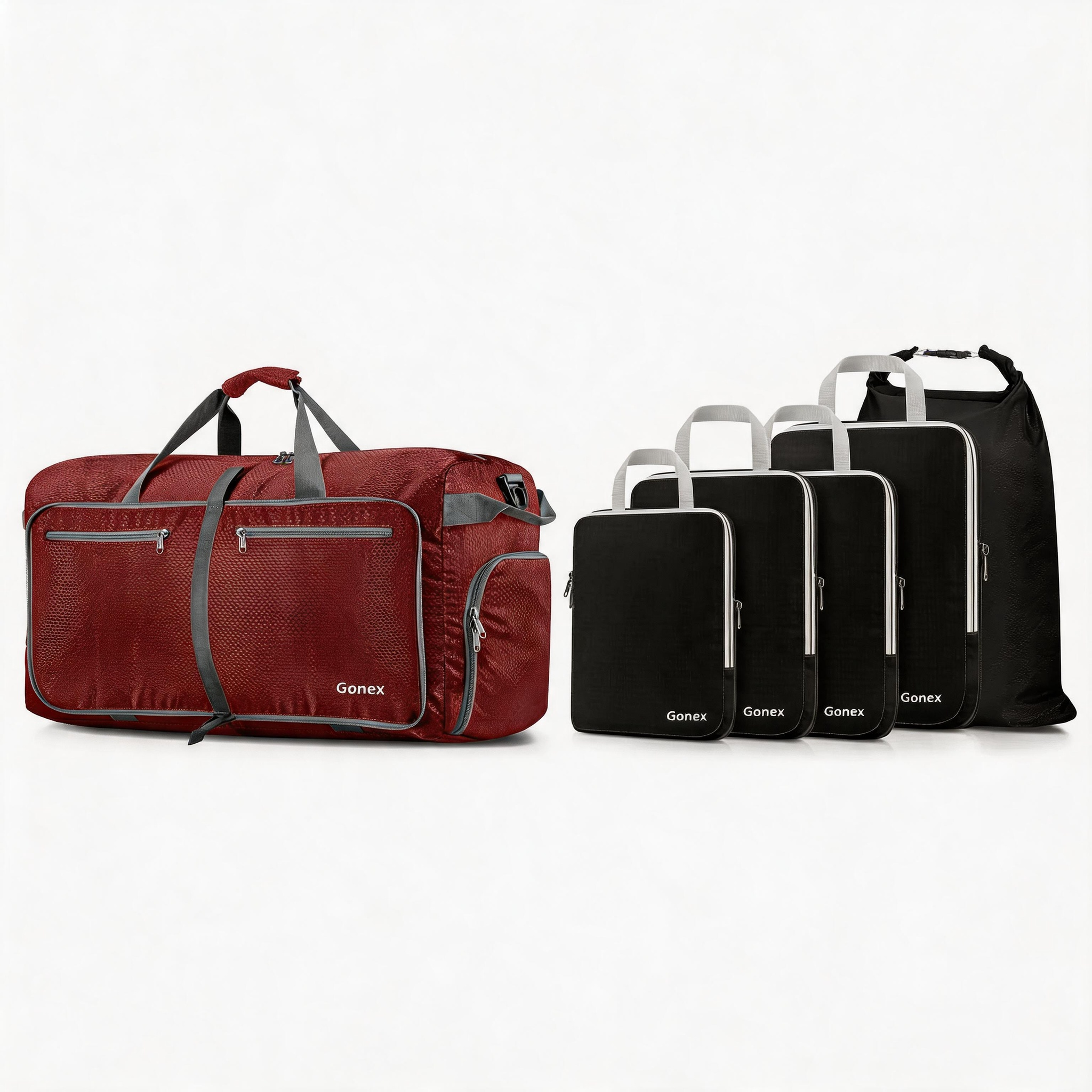 gonex-weekend-getaway-2-piece-set-with-100l-foldable-travel-duffle-bag-and-5-pie image 3
