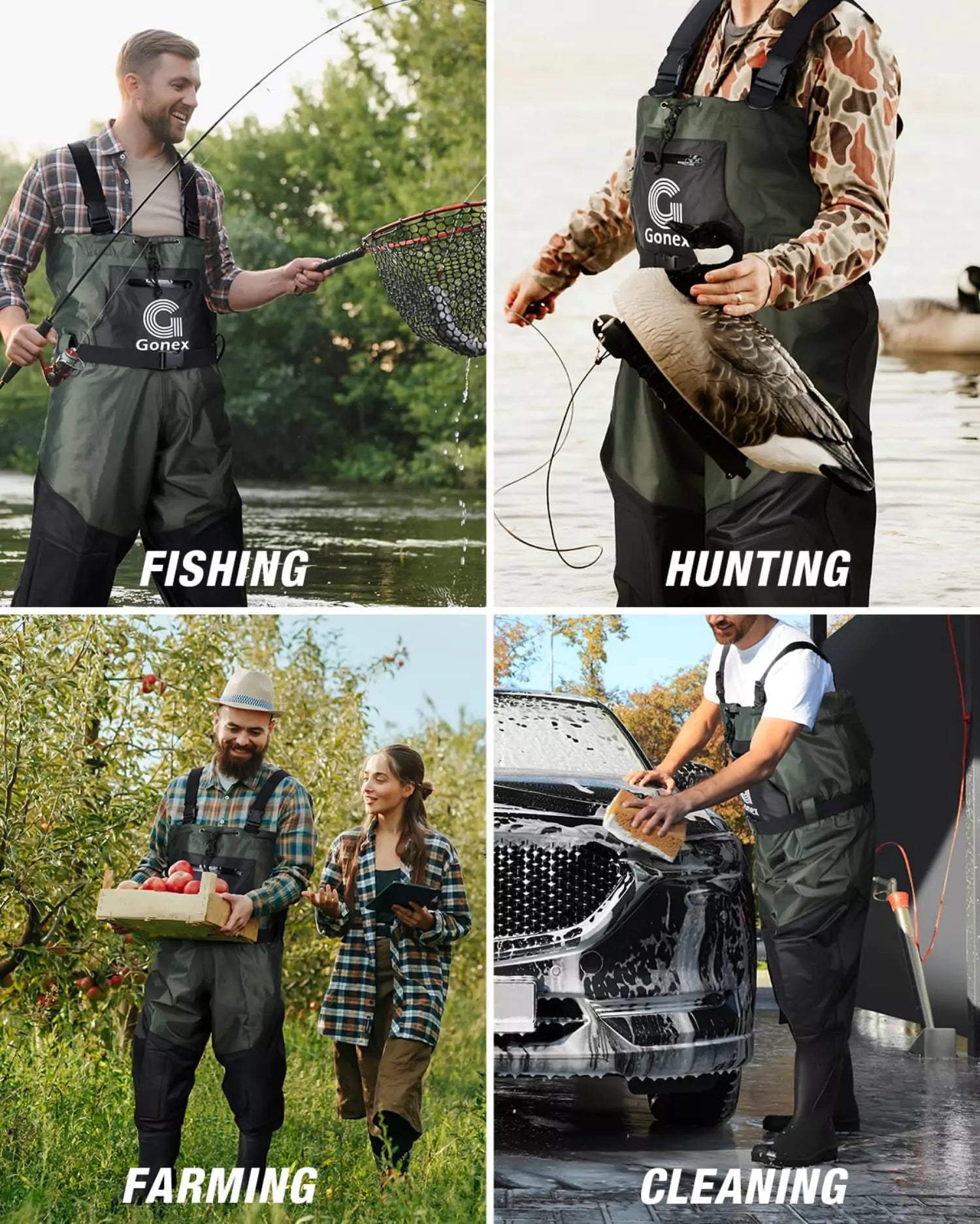 gonex-pvc-chest-wader-with-boot-hanger-lightweight-70d-nylon-waterproof-bootfoot image 6