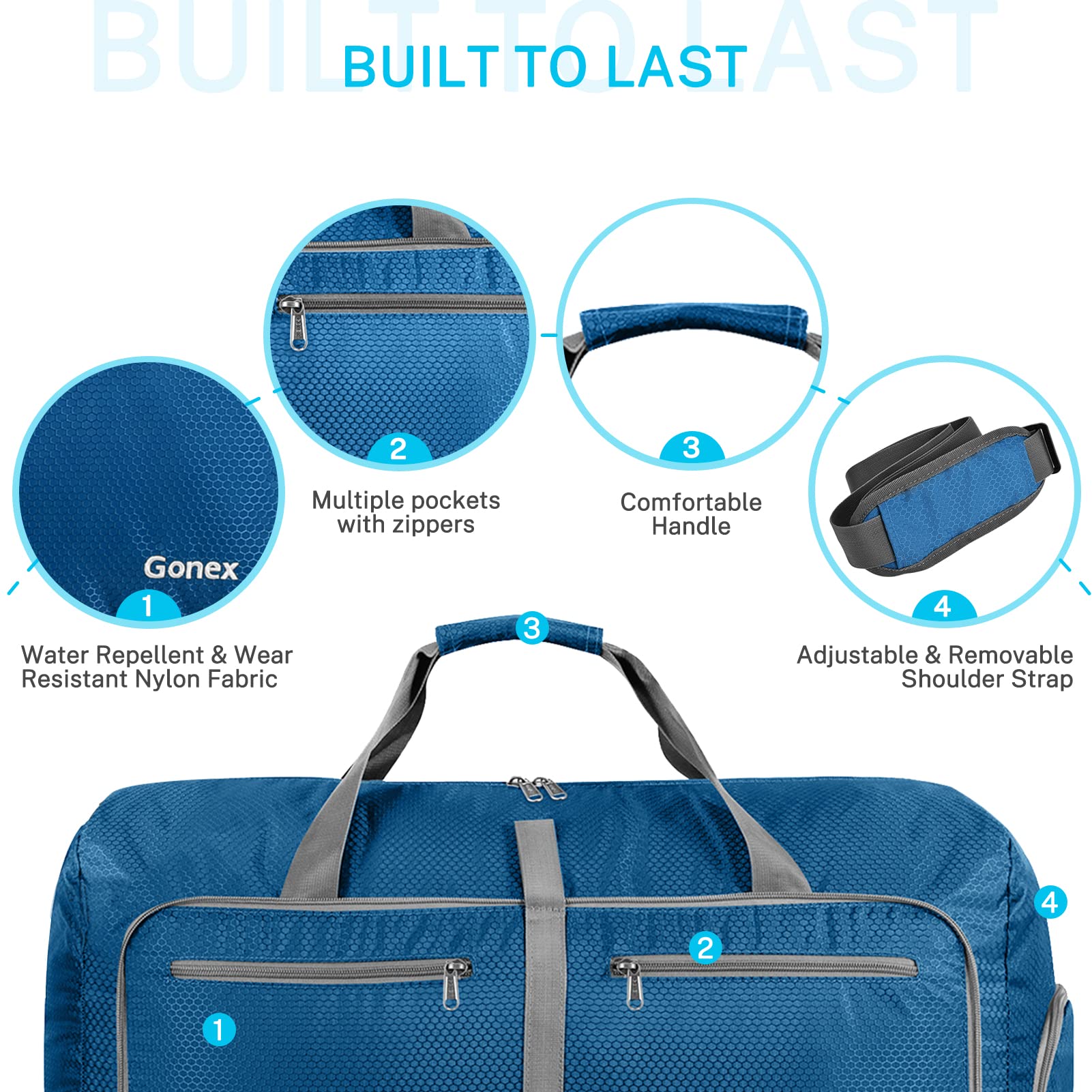 gonex-60l-collapsible-duffel-bag-with-shoes-compartment image 4
