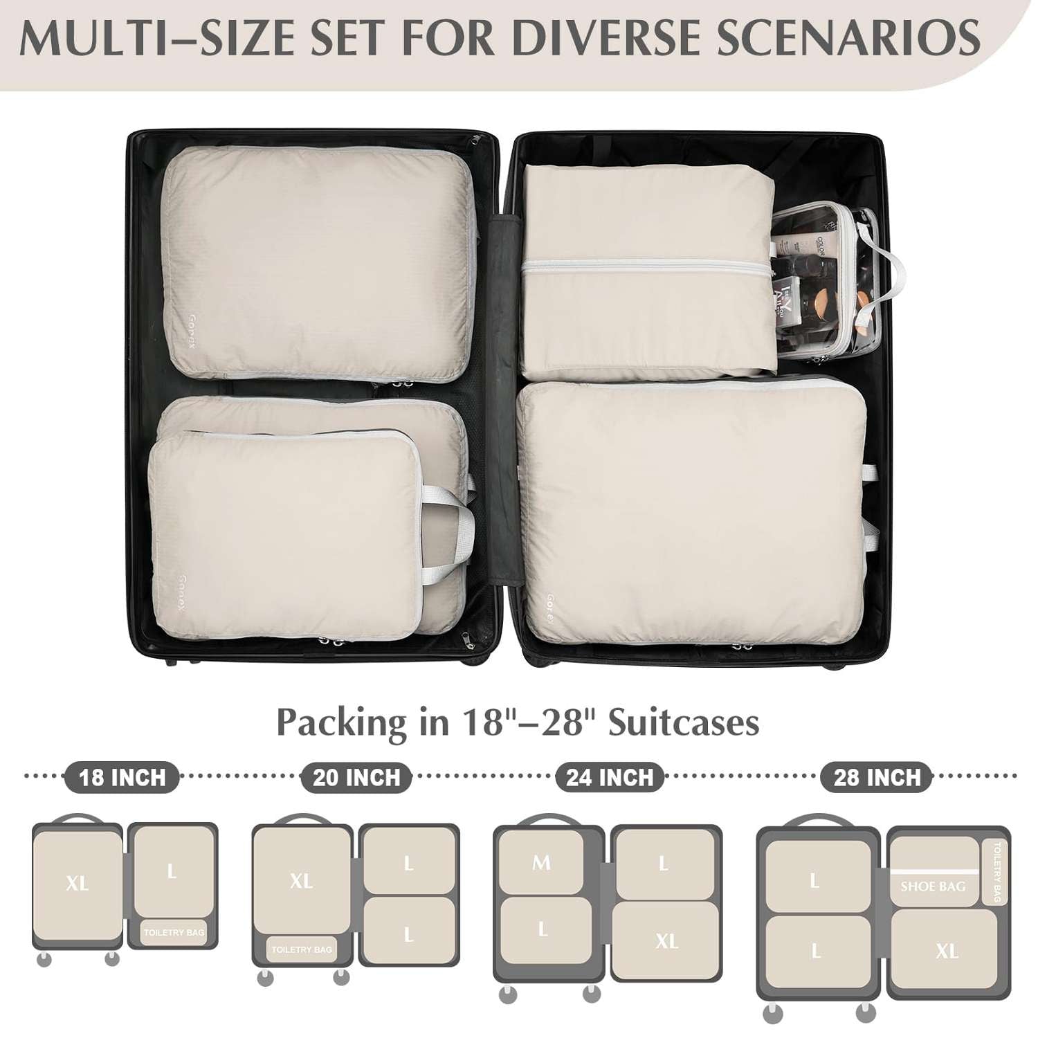 gonex-compression-packing-cubes-6-piece-set-with-tsa-approved-clear-toiletry-bag image 7