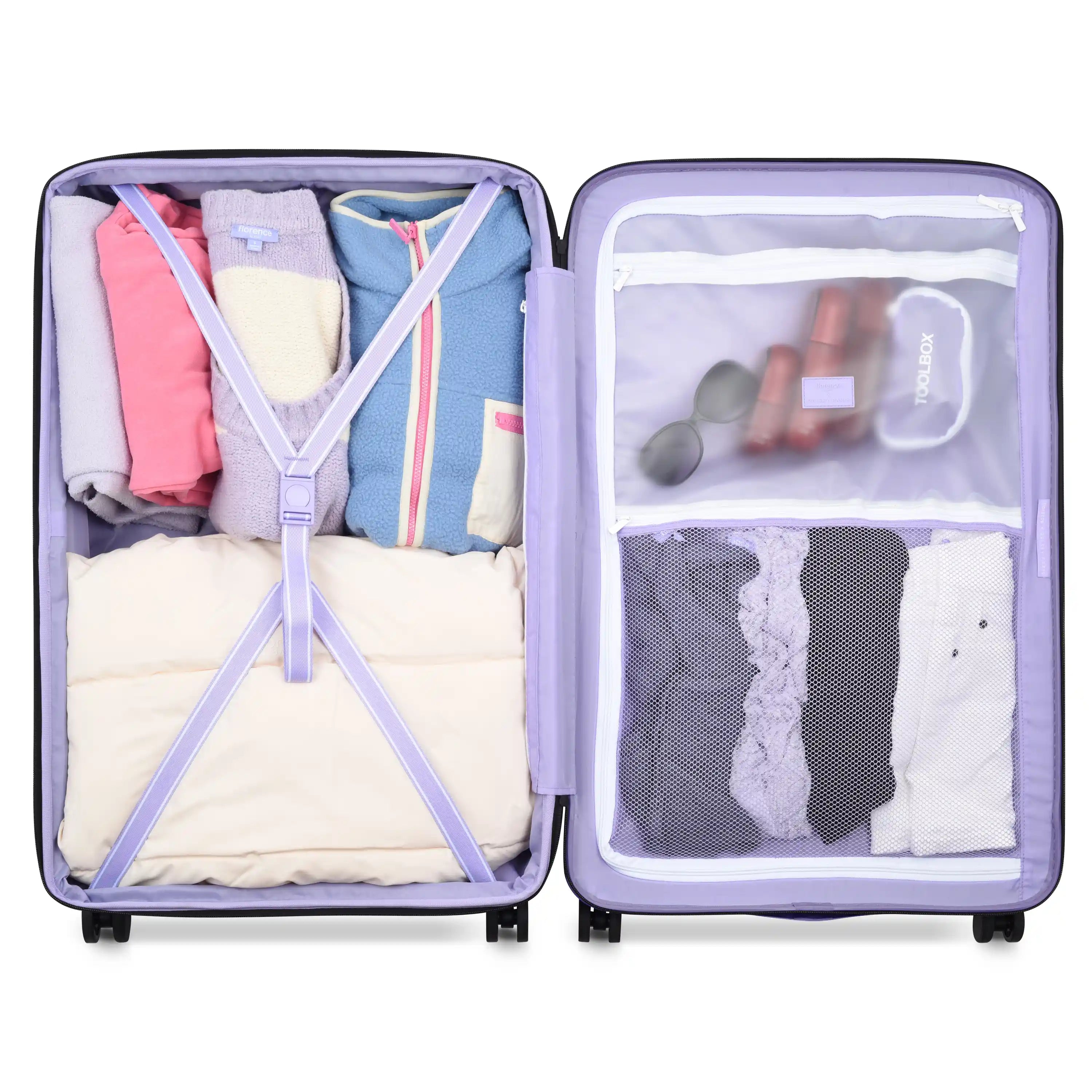 delsey-spin-me-away-large-expandable-spinner-eco-friendly-hardside-checked-suitc image 2