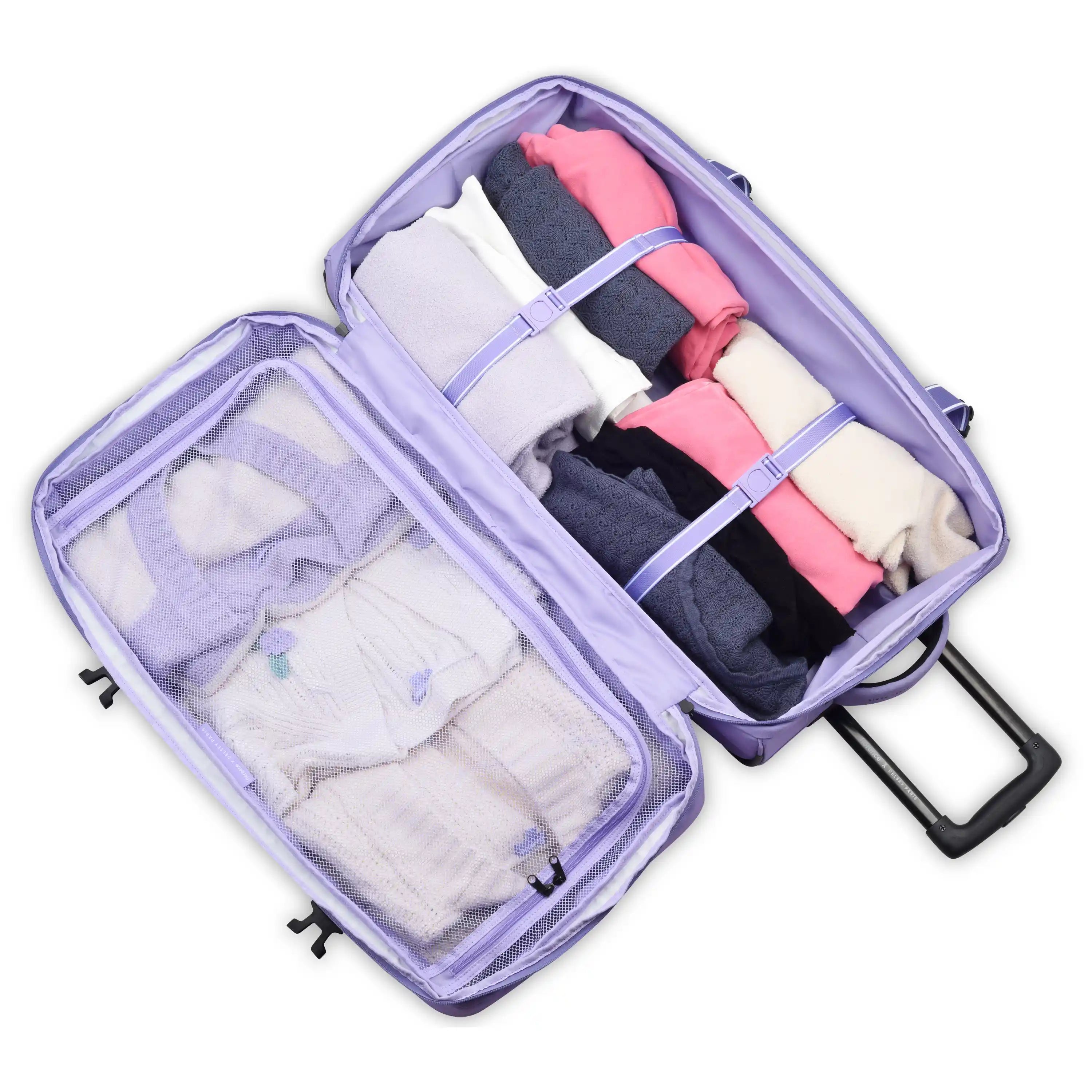 delsey-on-a-roll-large-wheeled-duffel-bag-with-50-50-split-interior-recycled-mat image 2